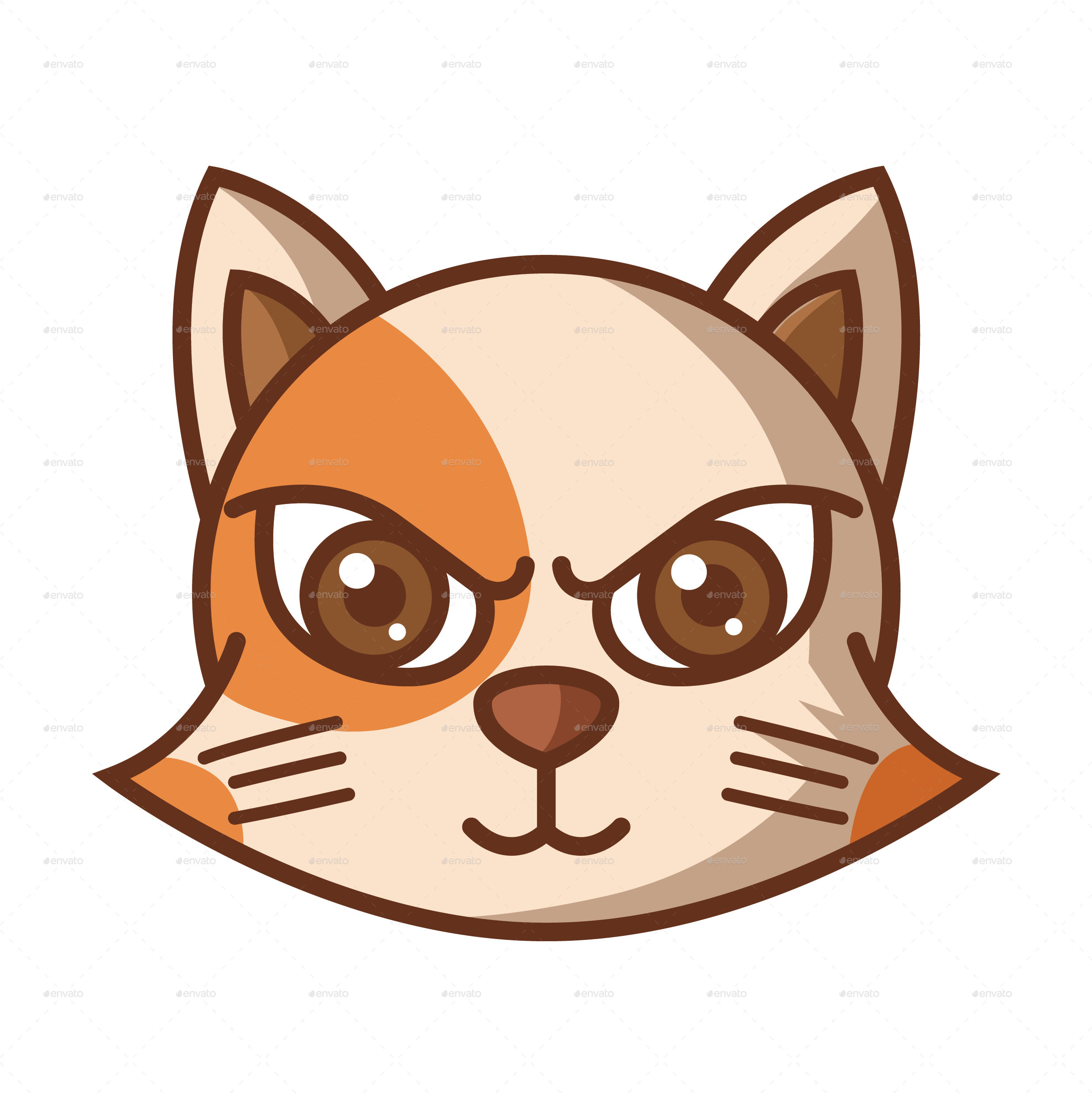 Expresión de Gato Gruñón de Caricatura Fondos de pantalla