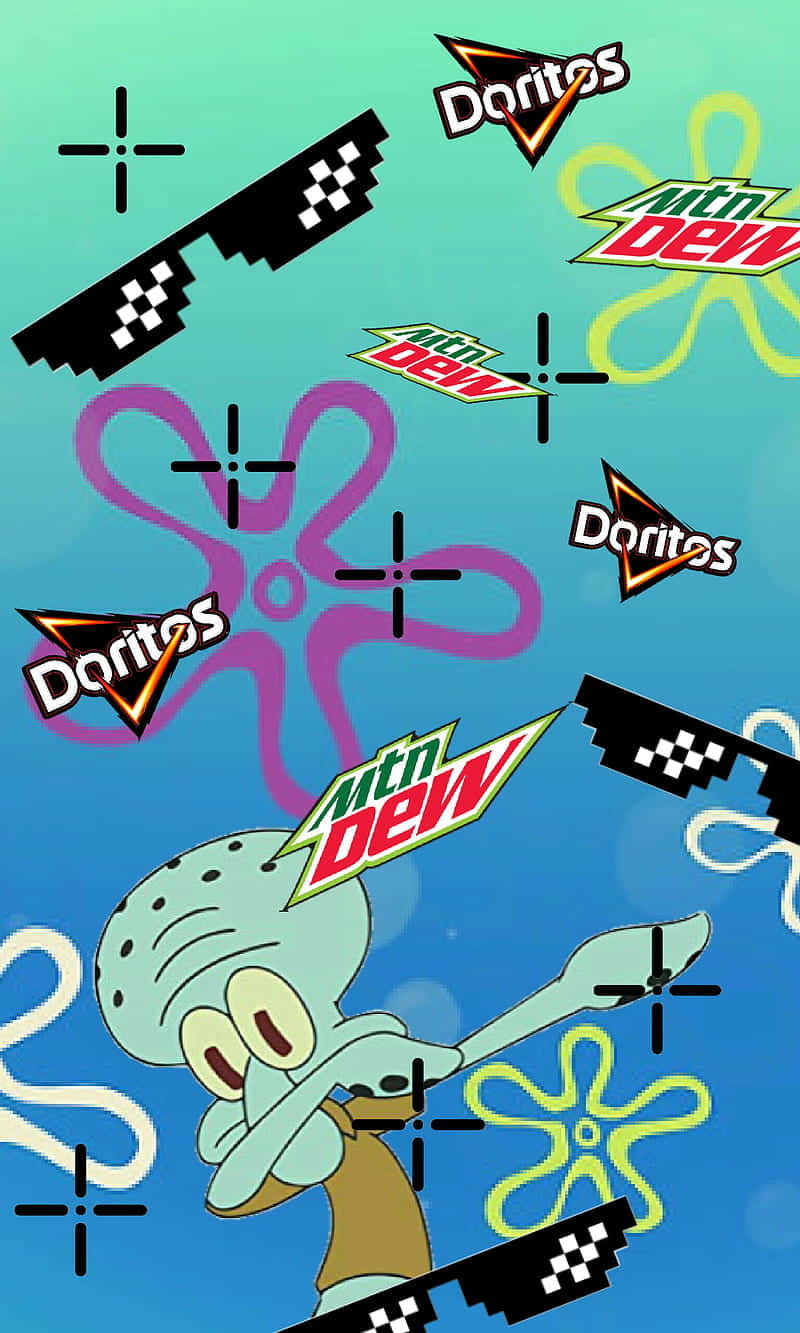 Extraña imagen de arte de pegatinas de Bob Esponja Fondos de pantalla