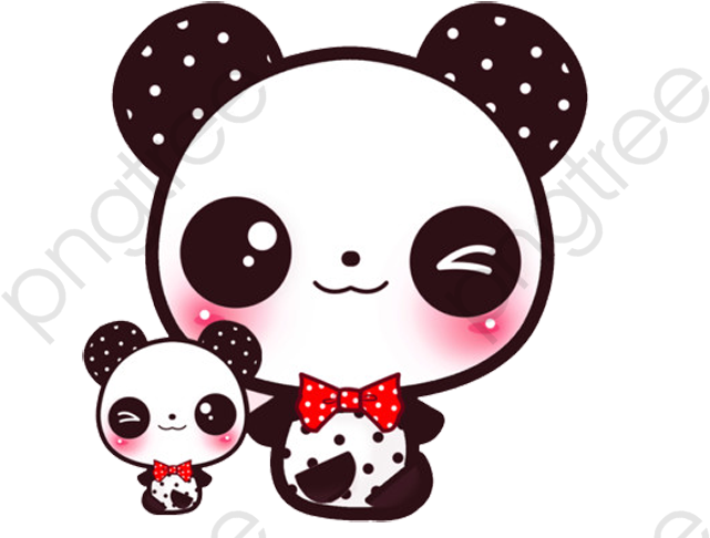 Familia de pandas caricatura adorable Fondos de pantalla
