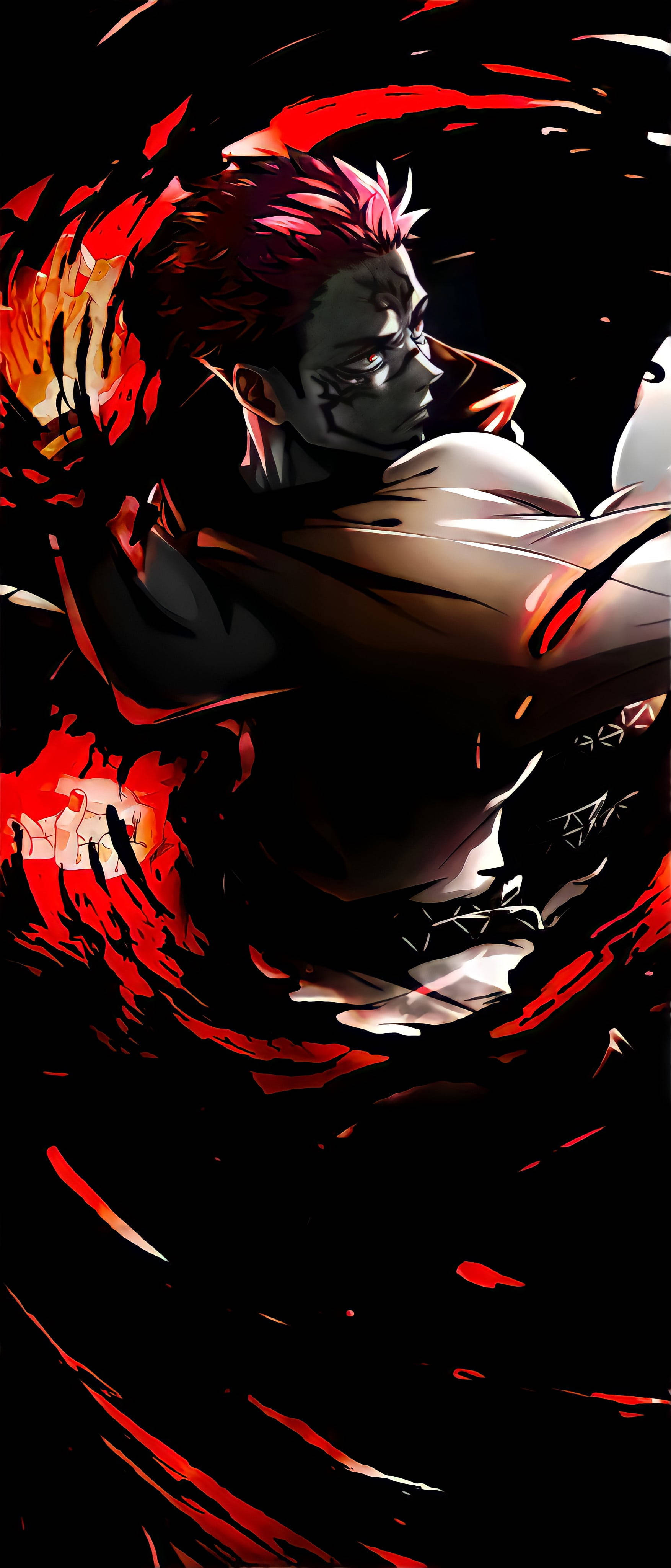 Fan Art de Sukuna en Llamas Fondos de pantalla