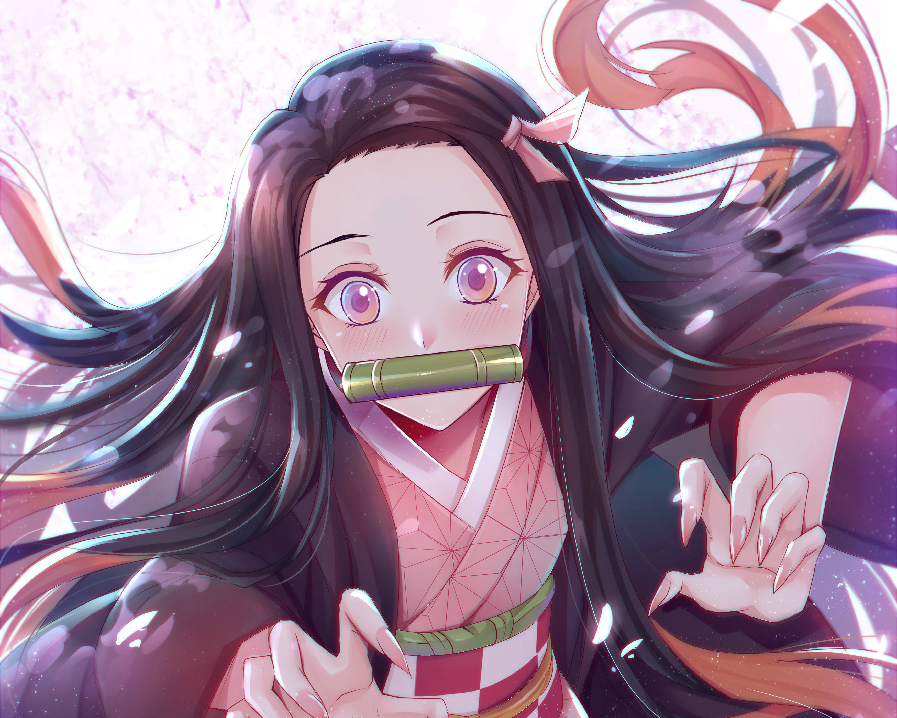 Fanart 4K de Nezuko de Demon Slayer Fondos de pantalla