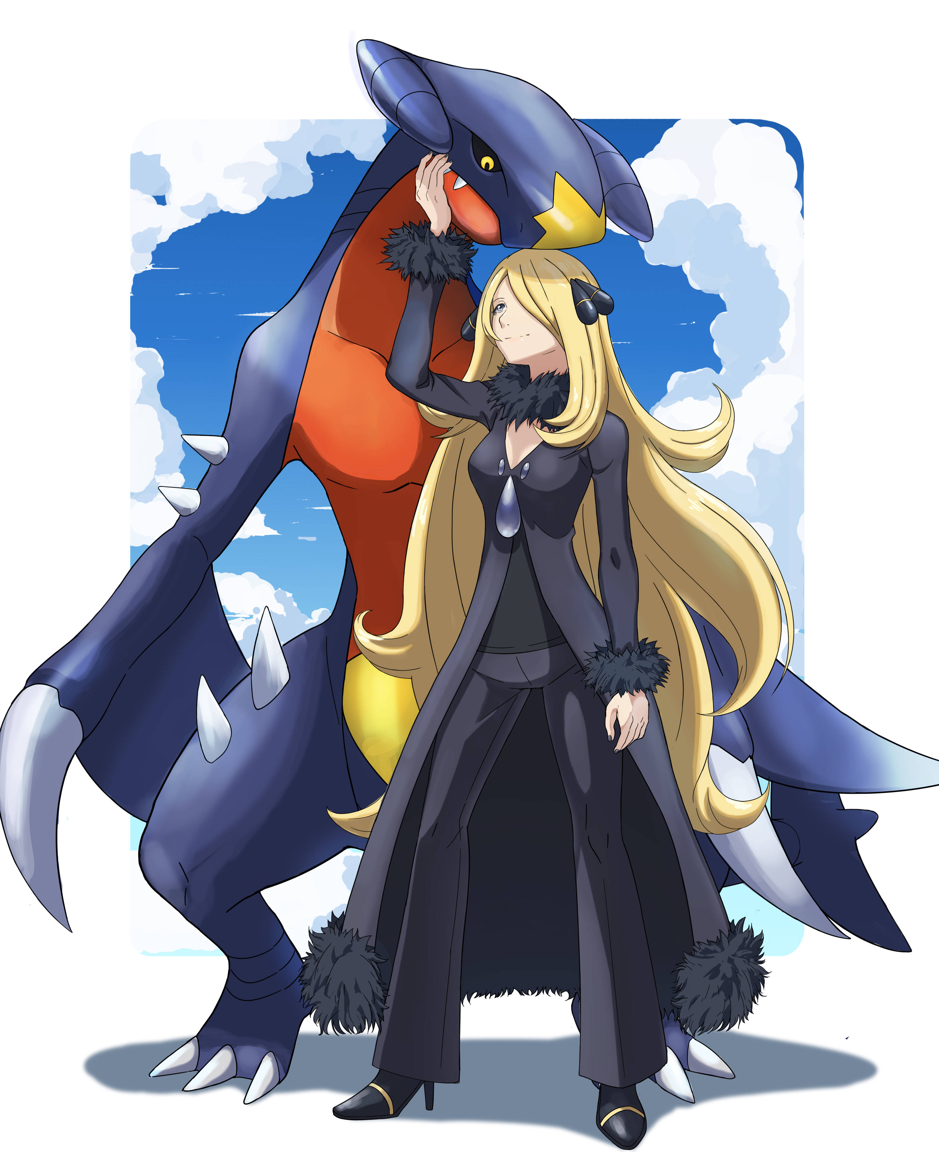 Fanart de Garchomp y Cynthia Fondos de pantalla