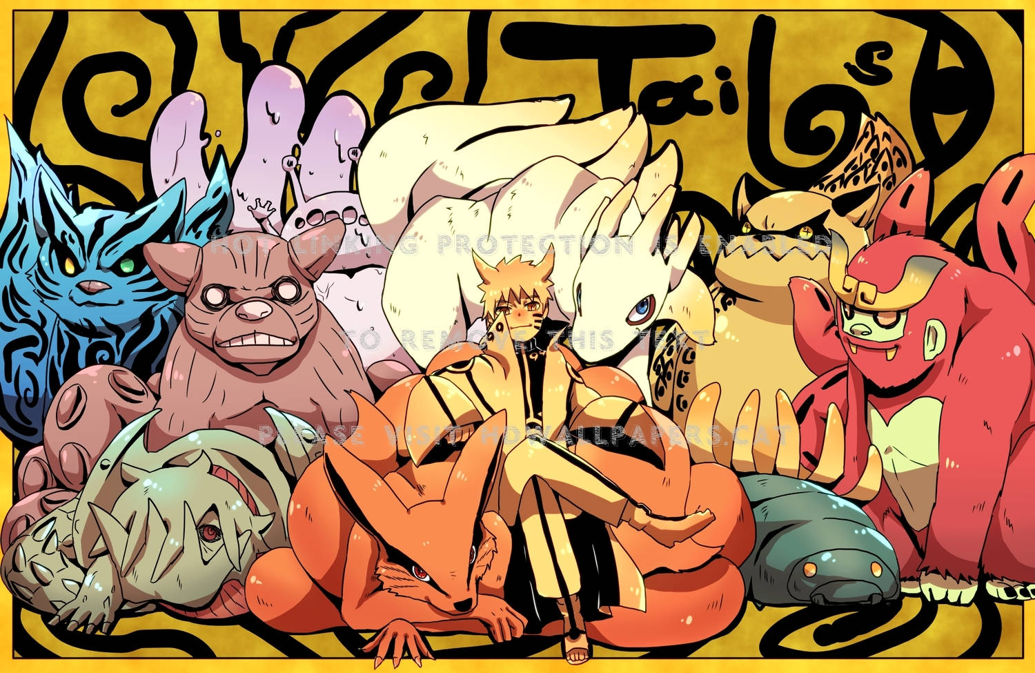 Fanart de Personajes Bijuu de Naruto Fondos de pantalla