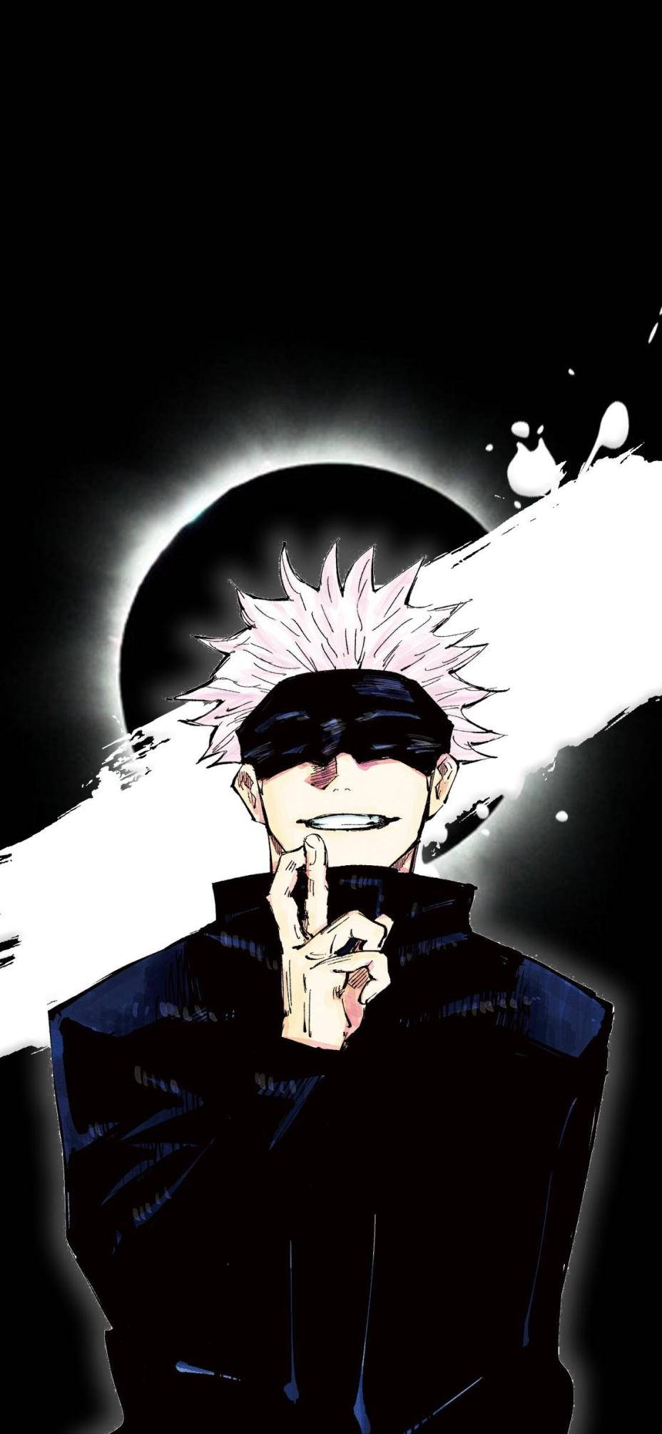 Fanart de Satoru Gojo con luna elegantemente diseñado - Fondo de pantalla para celular de Jujutsu Kaisen Fondos de pantalla