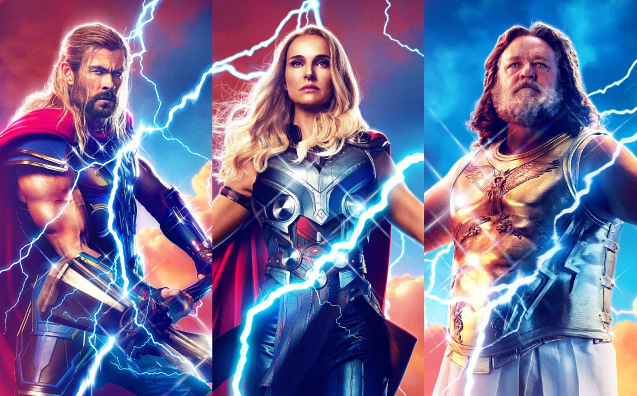 Fanart de Thor Love and Thunder con Rayos Fondos de pantalla