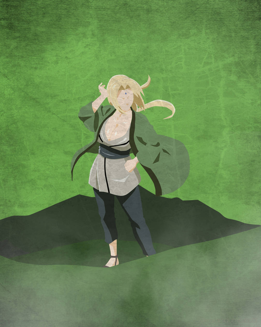 Fanart minimalista de Tsunade Fondos de pantalla