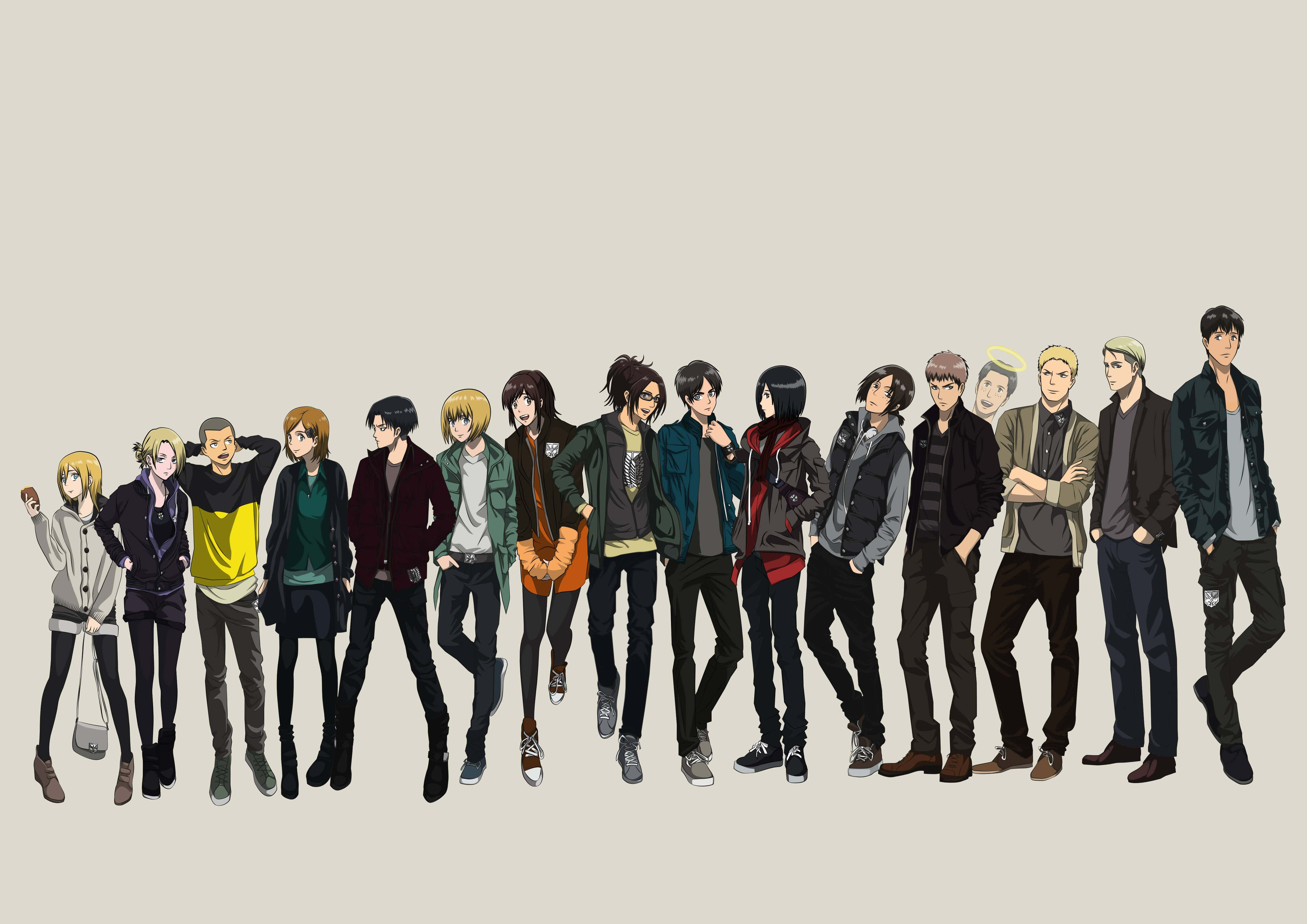 Fans Apasionados del Anime Disfrutan de Attack on Titan - Eren Yeager, Mikasa Ackermann y Armin Arlert Fondos de pantalla