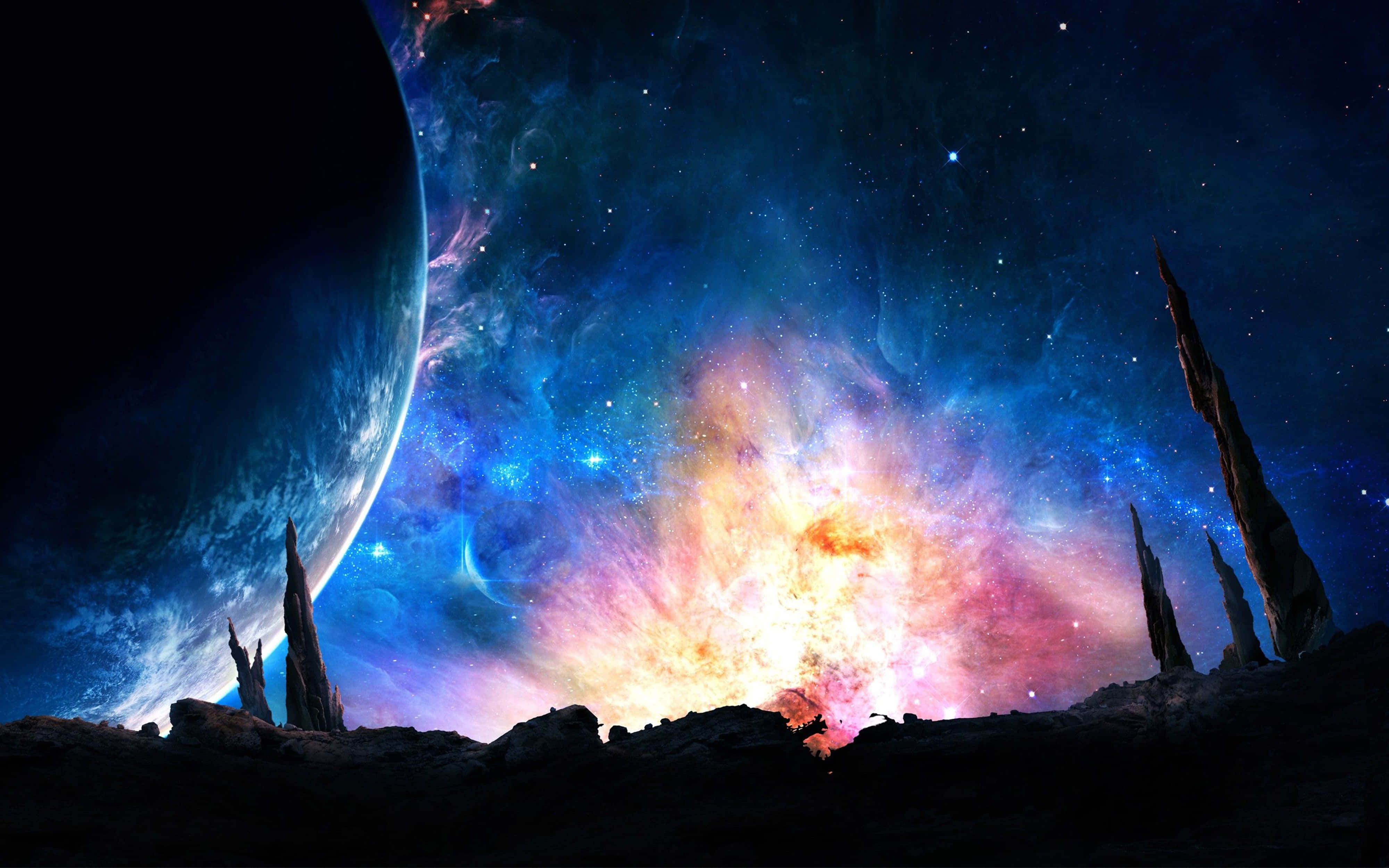Fantasía galáctica universo 4K Fondos de pantalla