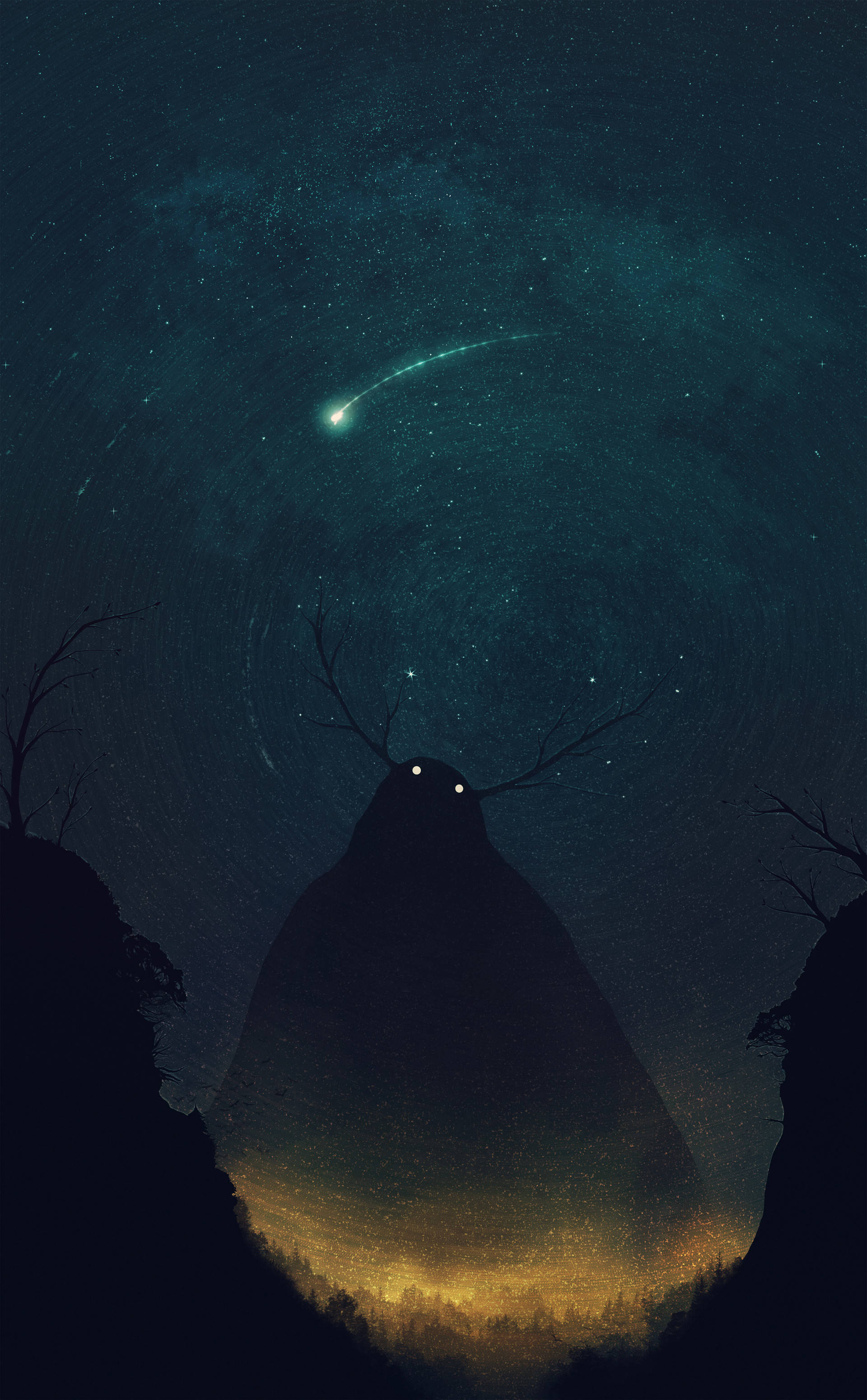 Fantasma Monstruo Gigante Acechando en las Sombras Fondos de pantalla