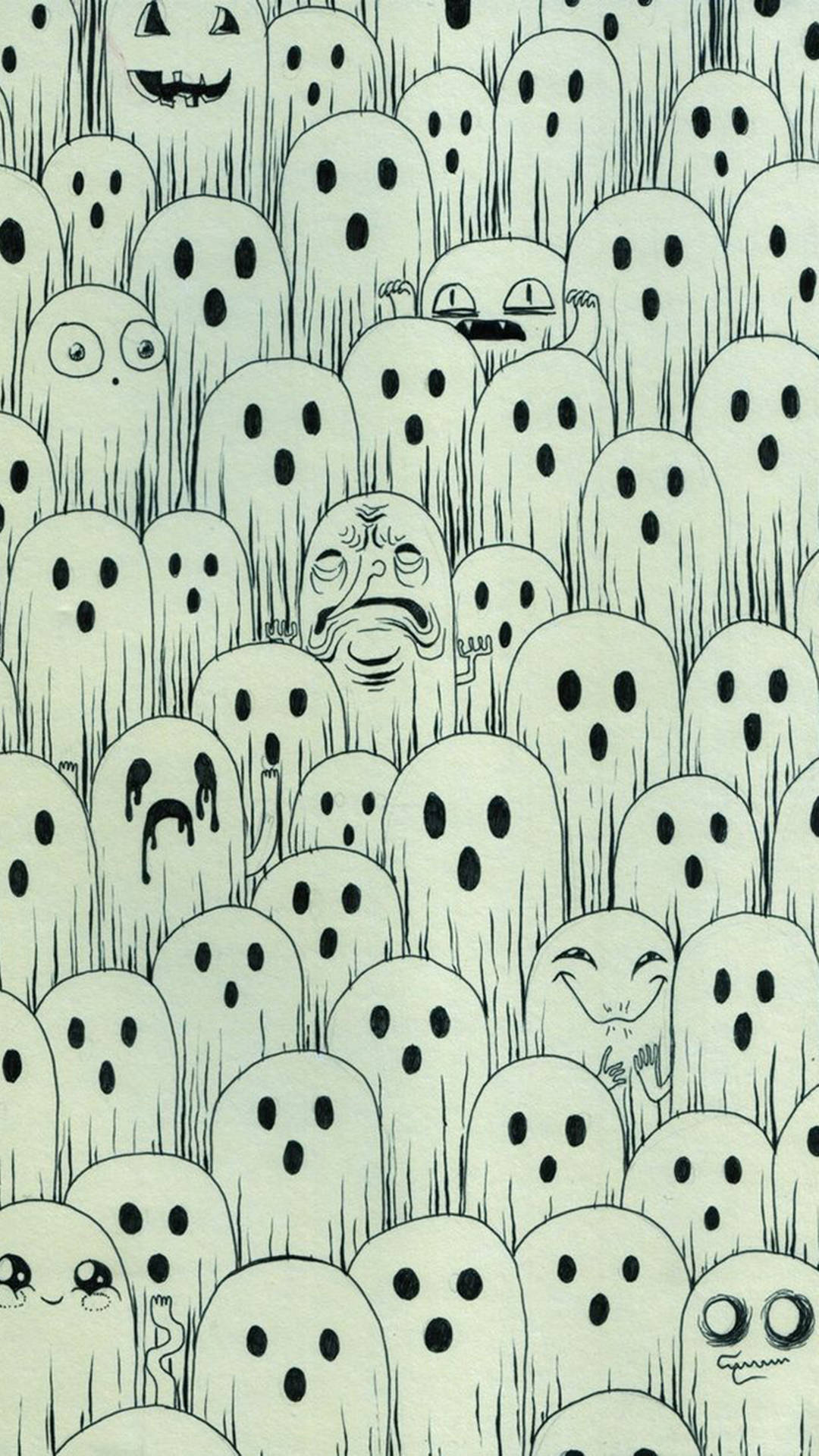 Fantasmas Grunge de Halloween Fondos de pantalla
