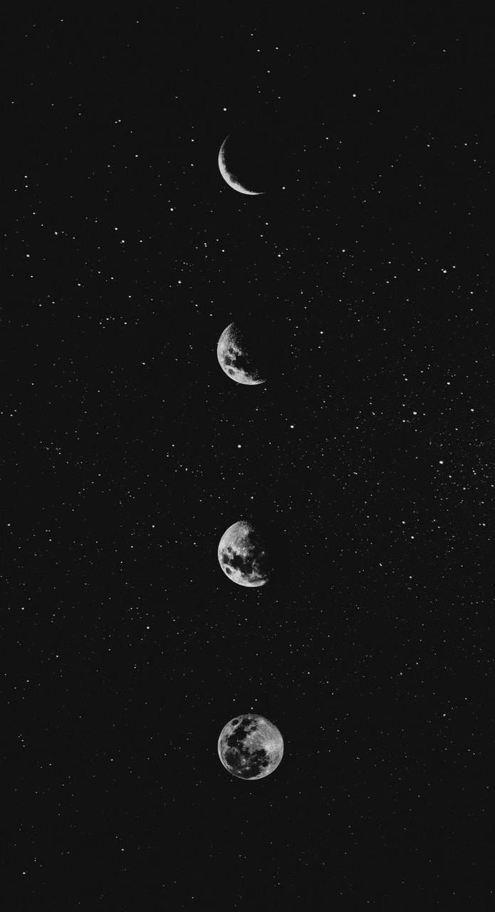 Fases de la Luna Estética Espacial Fondos de pantalla
