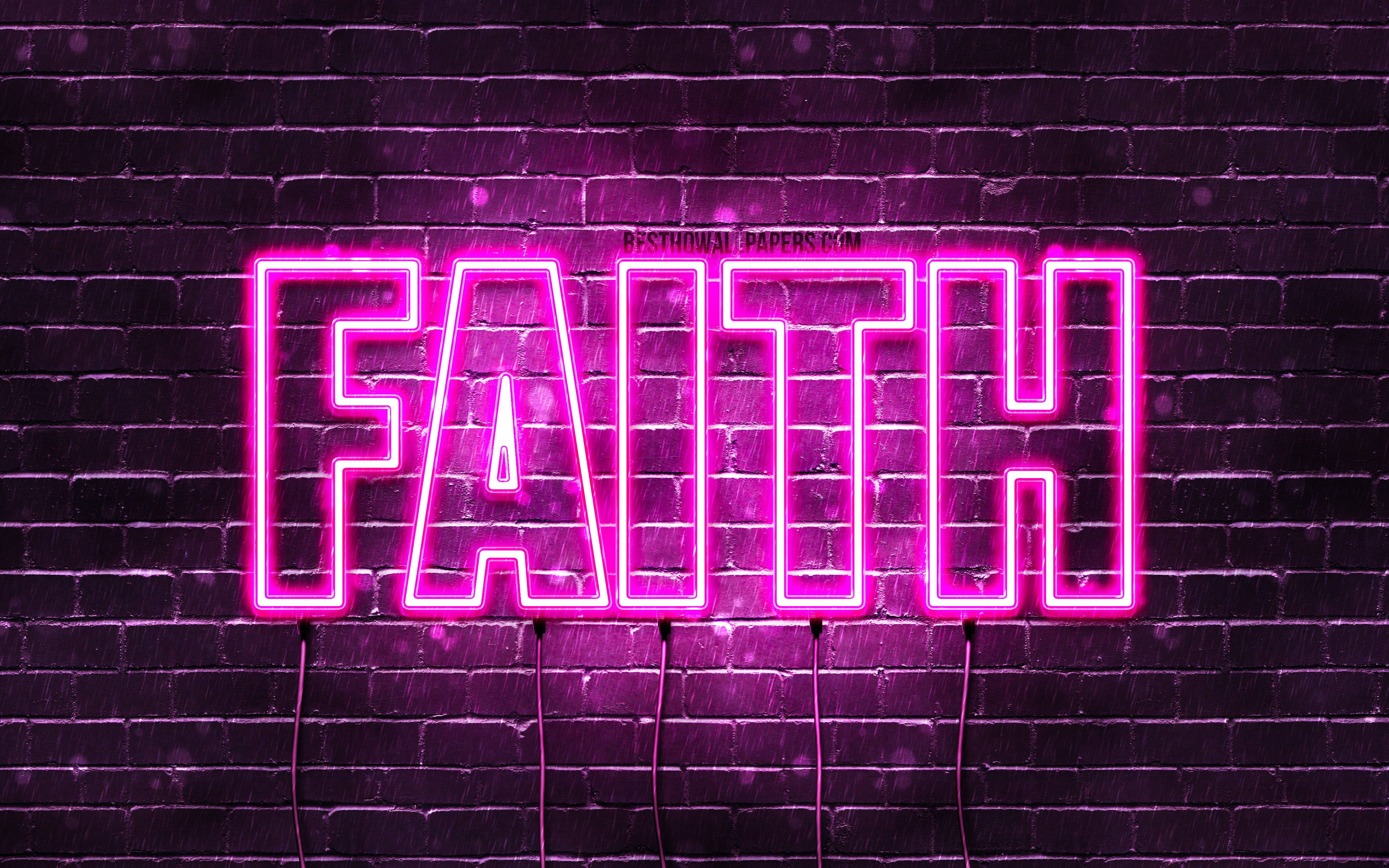 Fe en Dios Neón Púrpura Fondos de pantalla