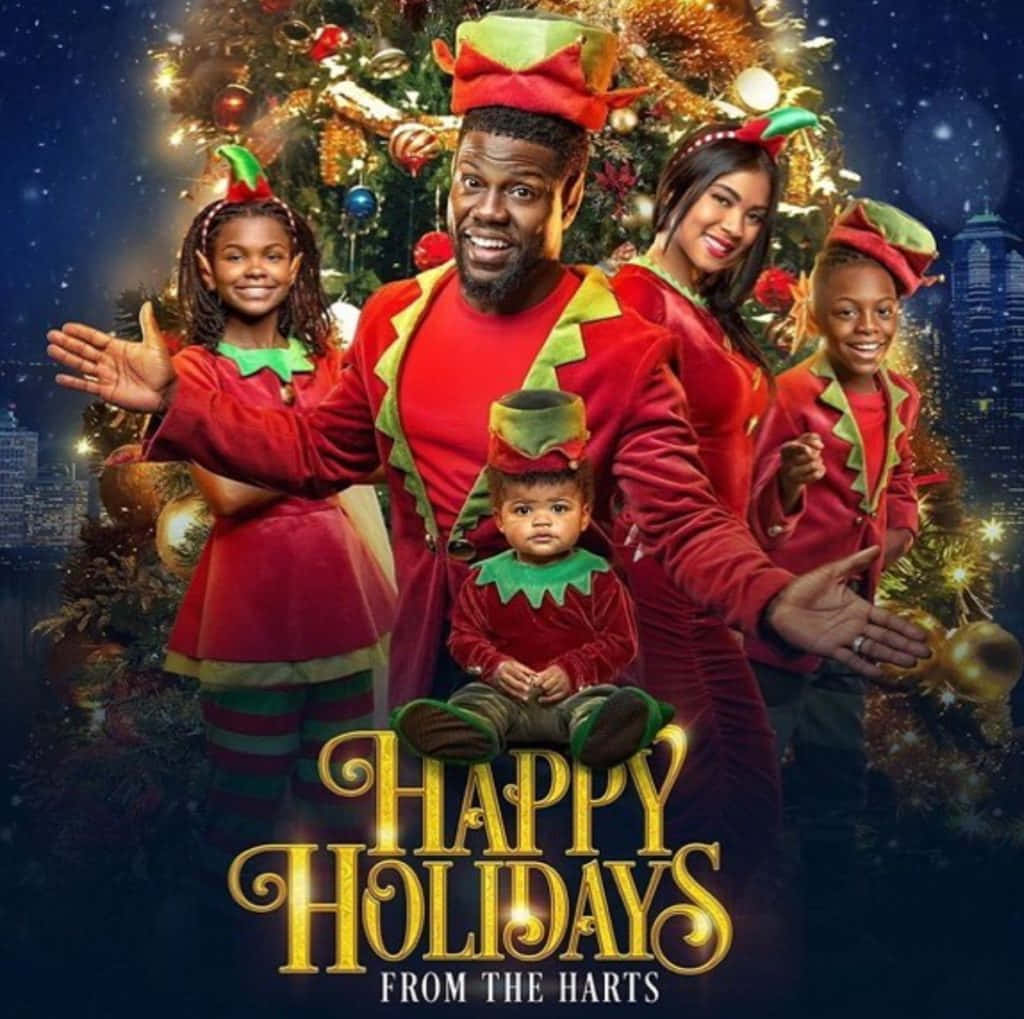 Felices Fiestas Familia Afroamericana Navidad Fondos de pantalla