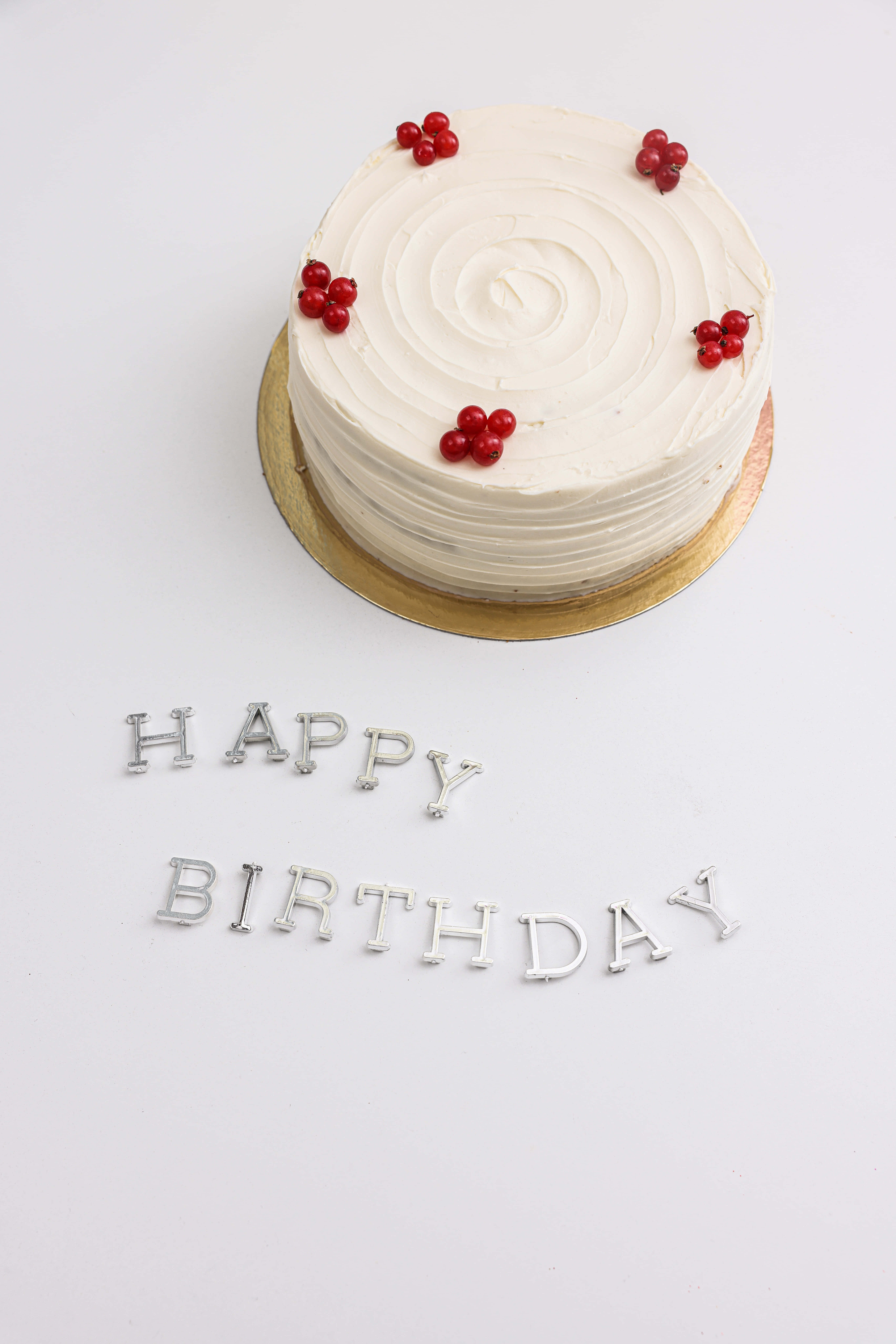 Feliz Cumpleaños Pastel de Cerezas Imagen Fondos de pantalla