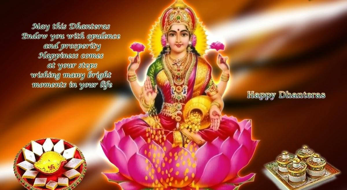 Feliz Dhanteras Saludo Lakshmi Fondos de pantalla