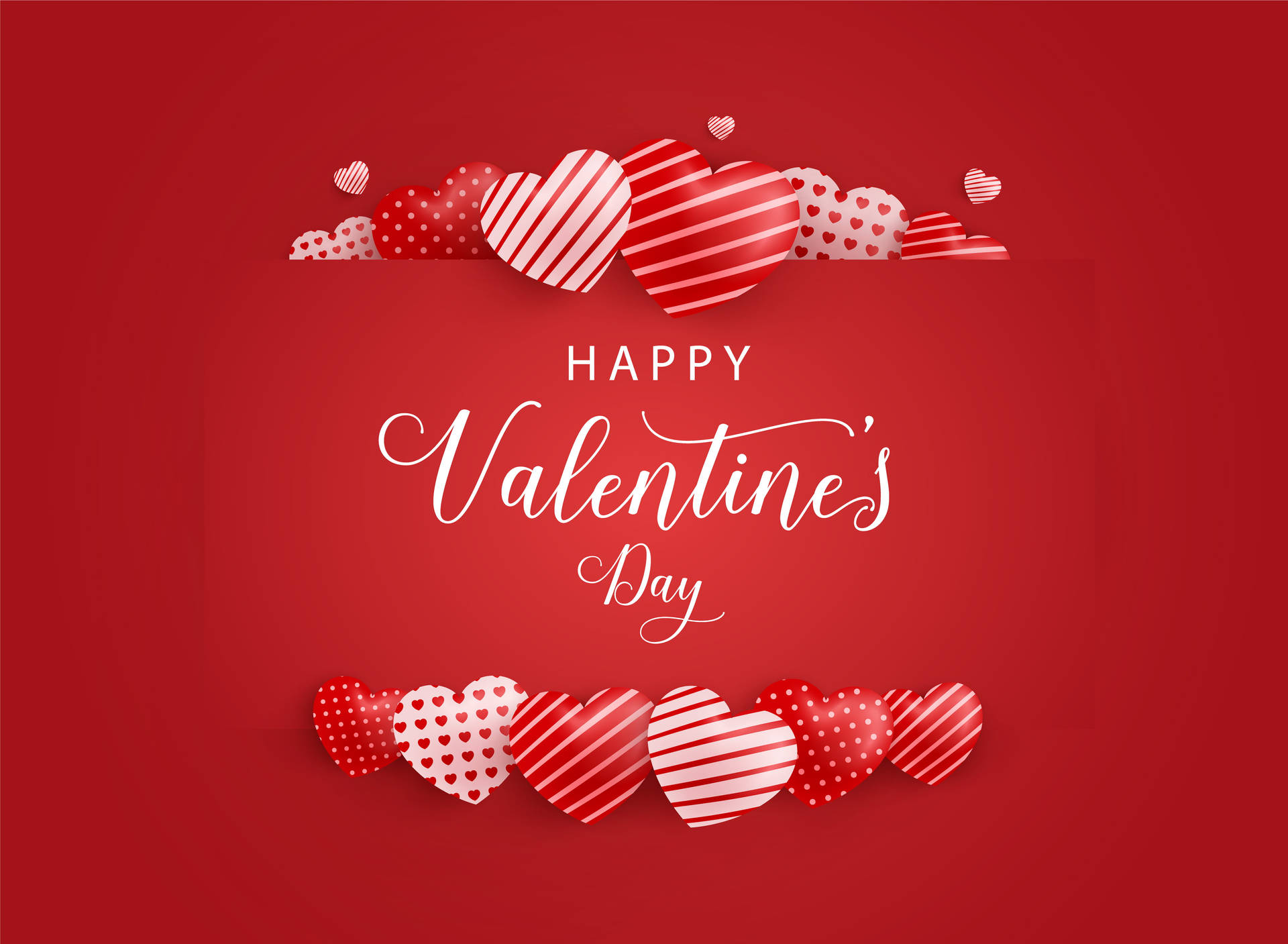 Feliz Día de San Valentín Corazones Estampados Fondos de pantalla