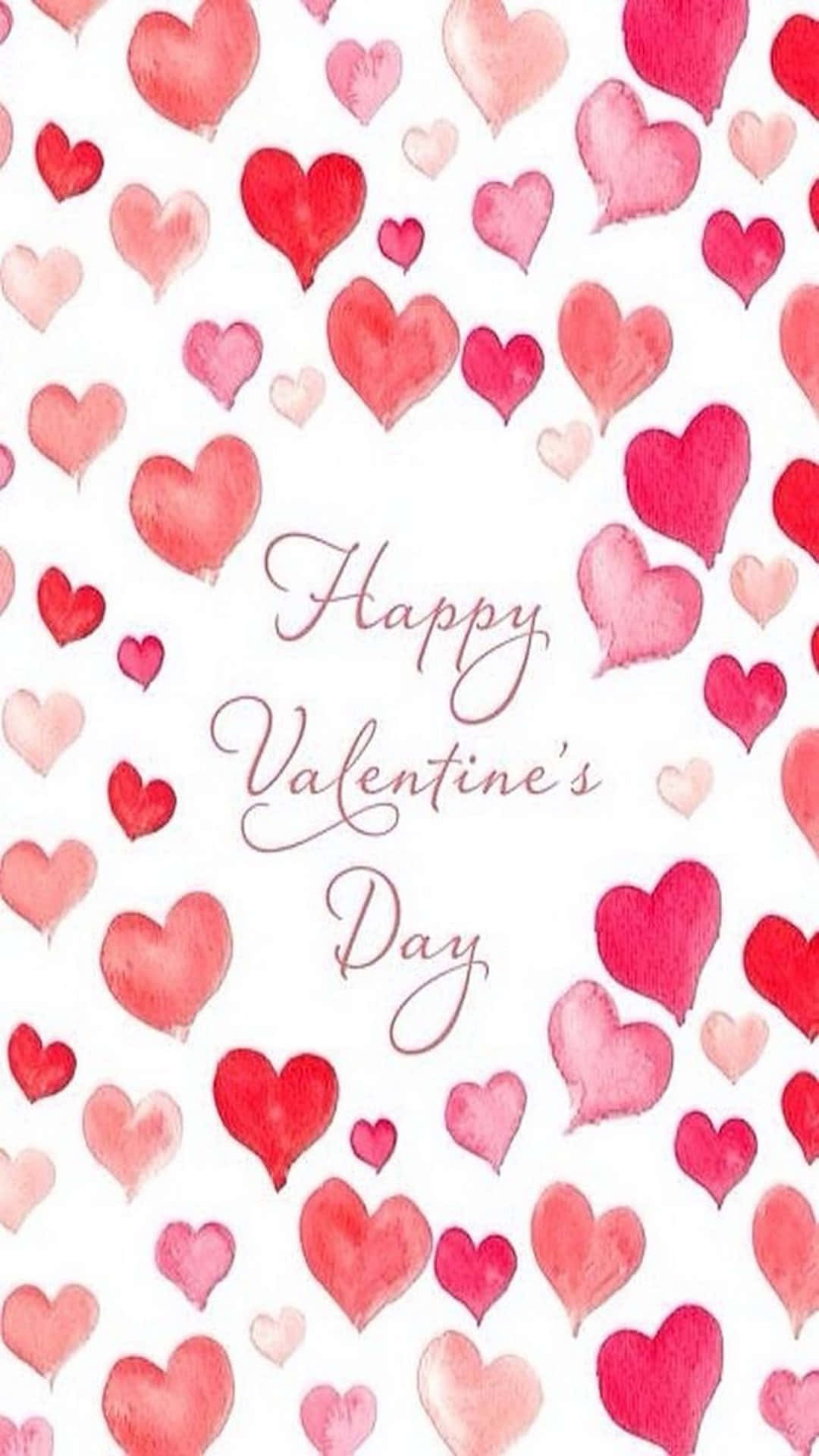 Feliz Día de San Valentín con Corazones Pintados Fondos de pantalla
