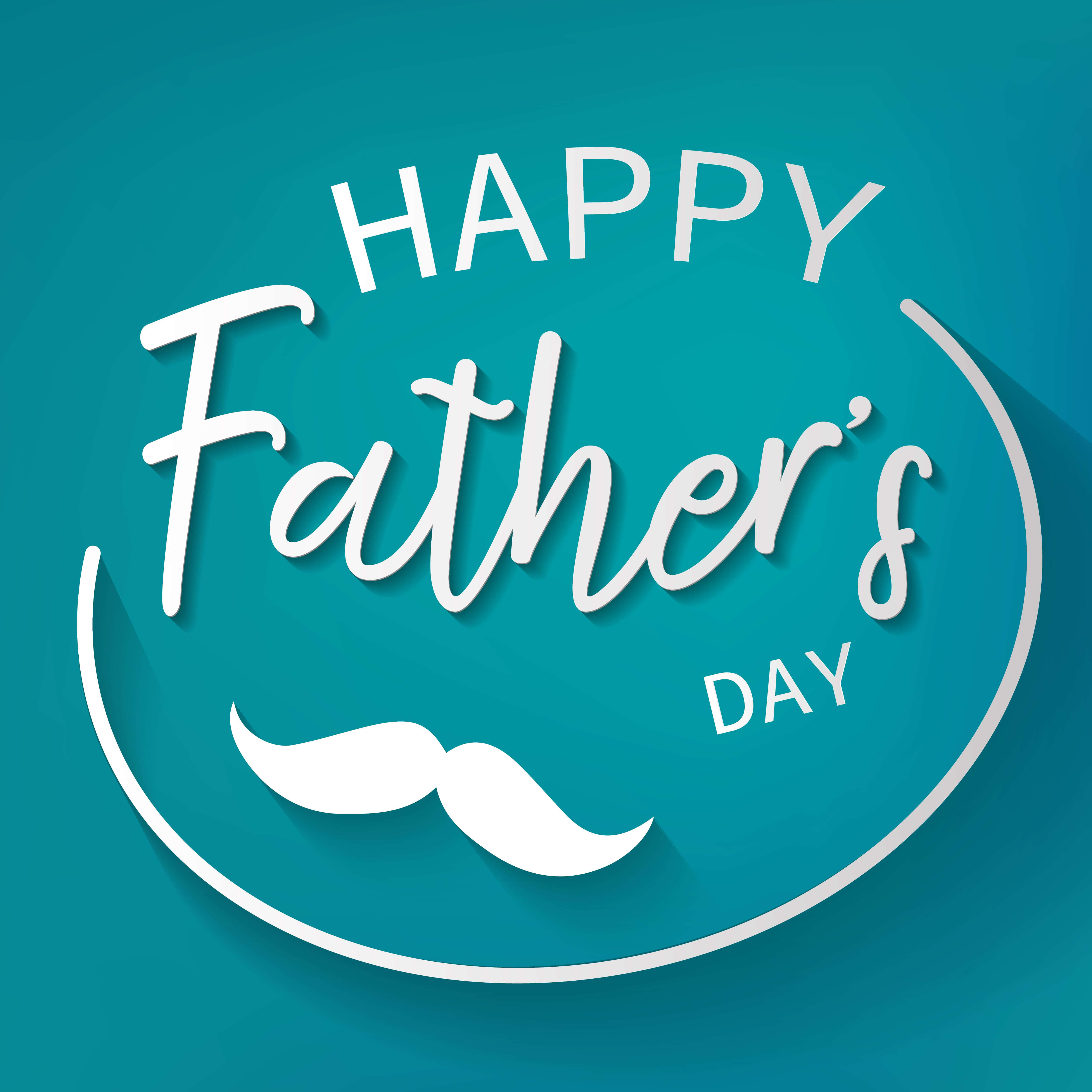 feliz día del padre con bigote y fondo azul Fondos de pantalla