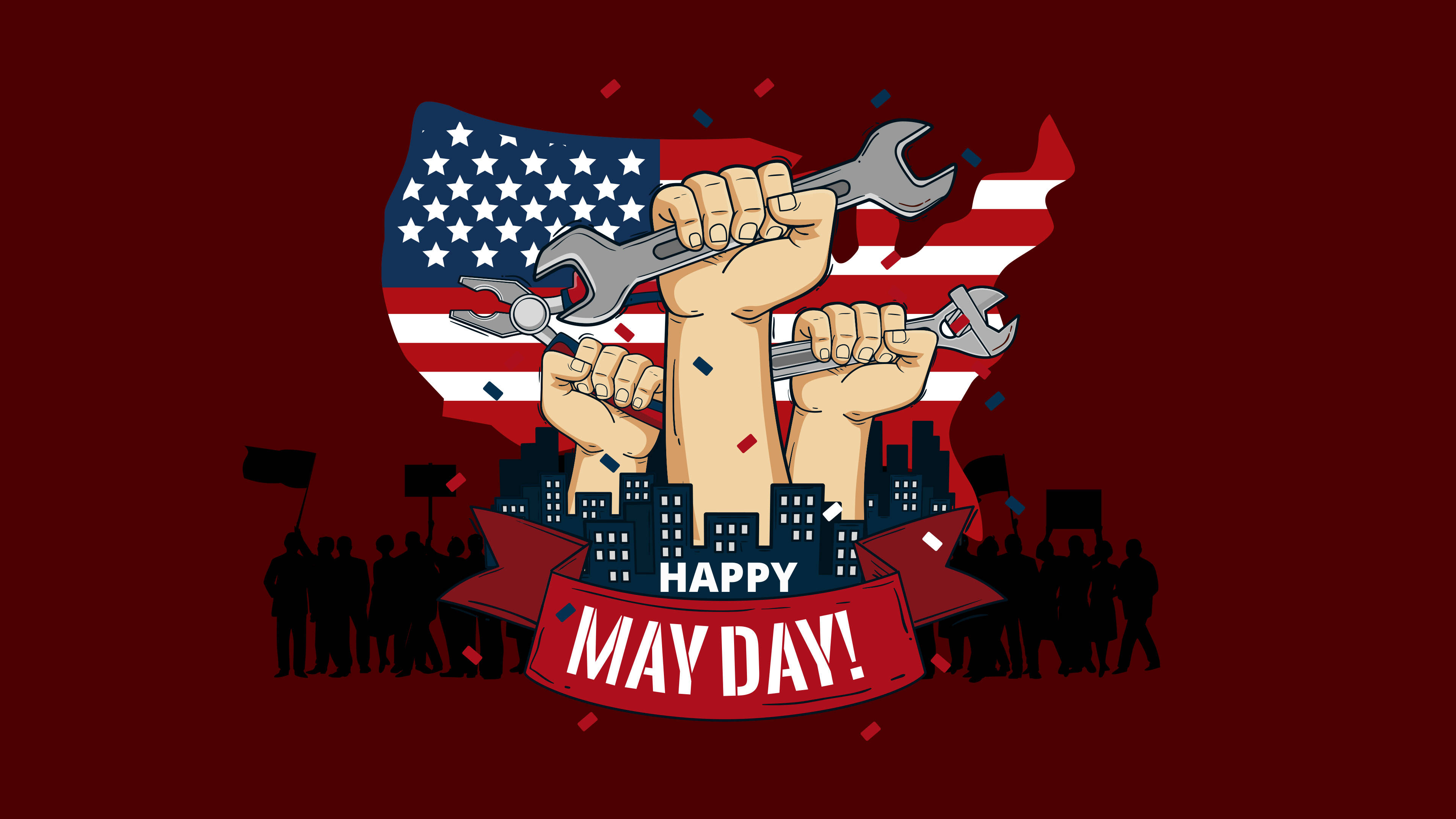 Feliz Día del Trabajo Estadounidense Fondos de pantalla