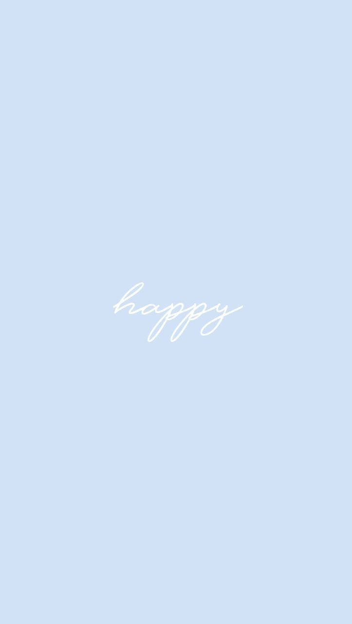 Feliz Estética Azul Simple Fondos de pantalla