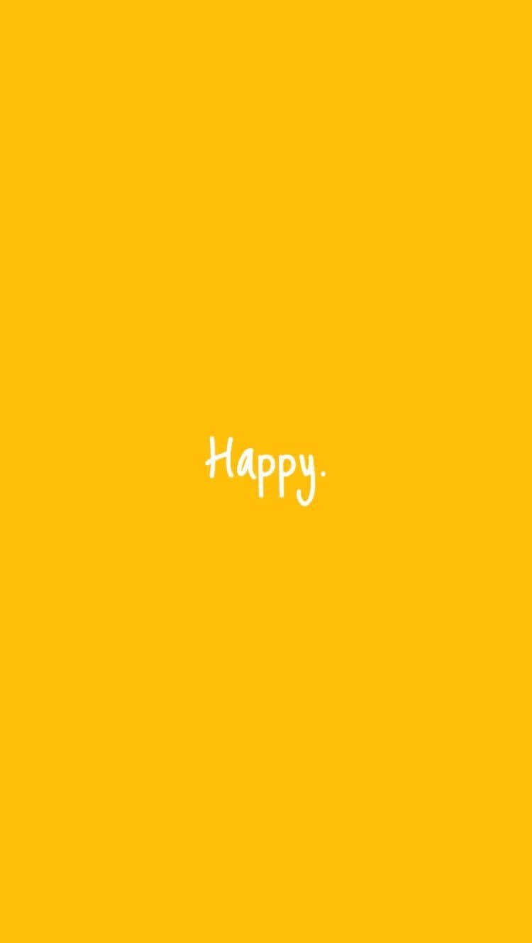 Feliz minimalista y lindo en amarillo pastel Fondos de pantalla