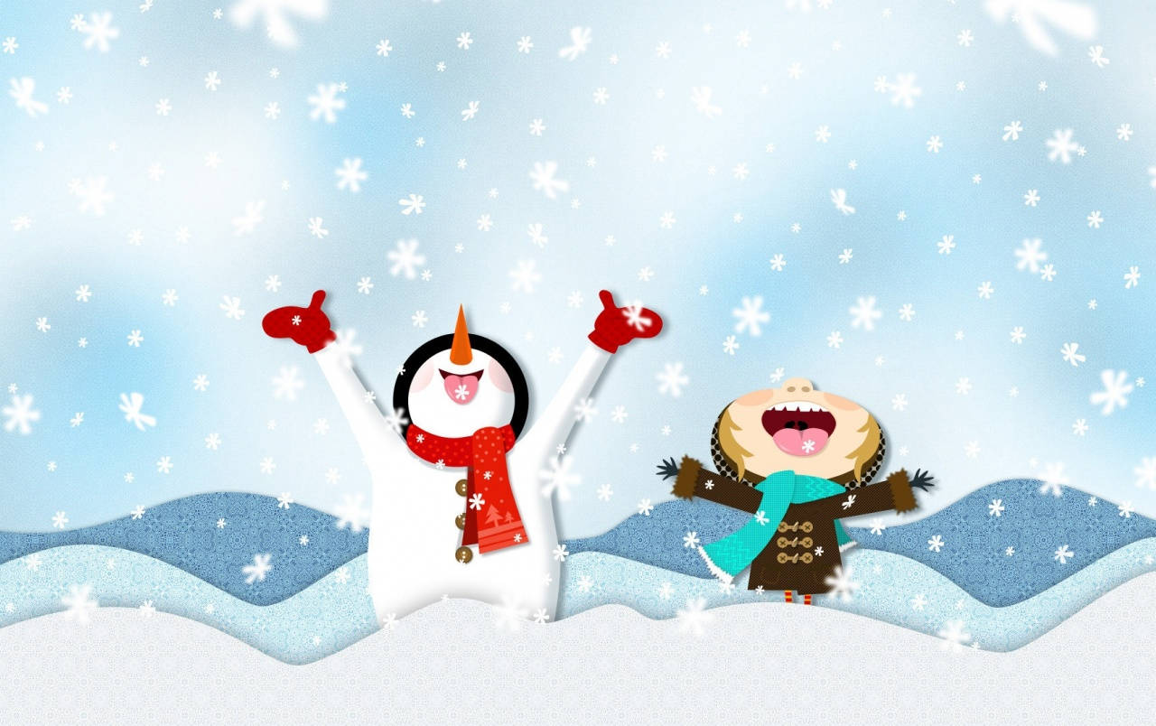 Feliz Muñeco de Nieve Navidad Divertida Fondos de pantalla