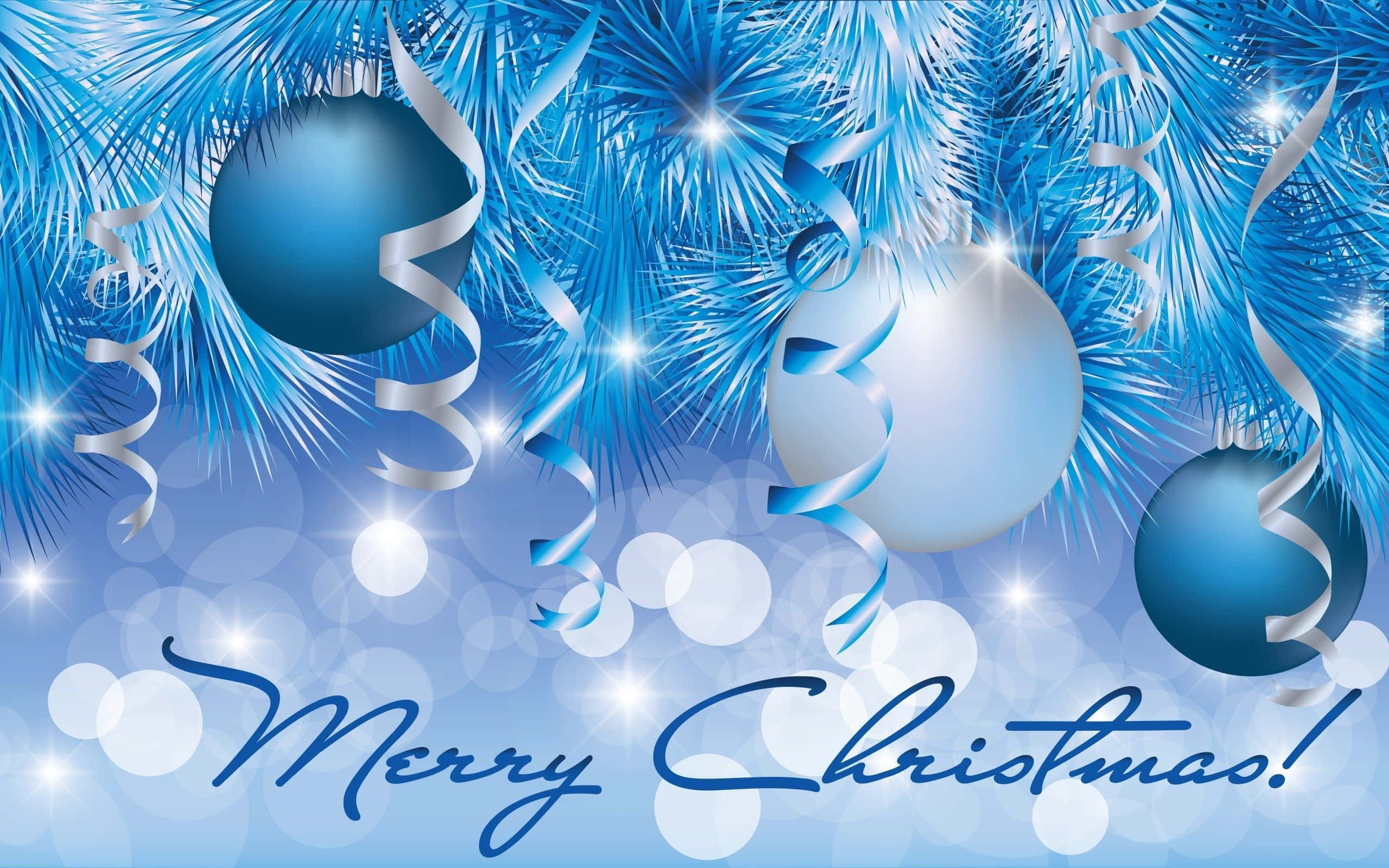 Feliz Navidad Azul Fondos de pantalla
