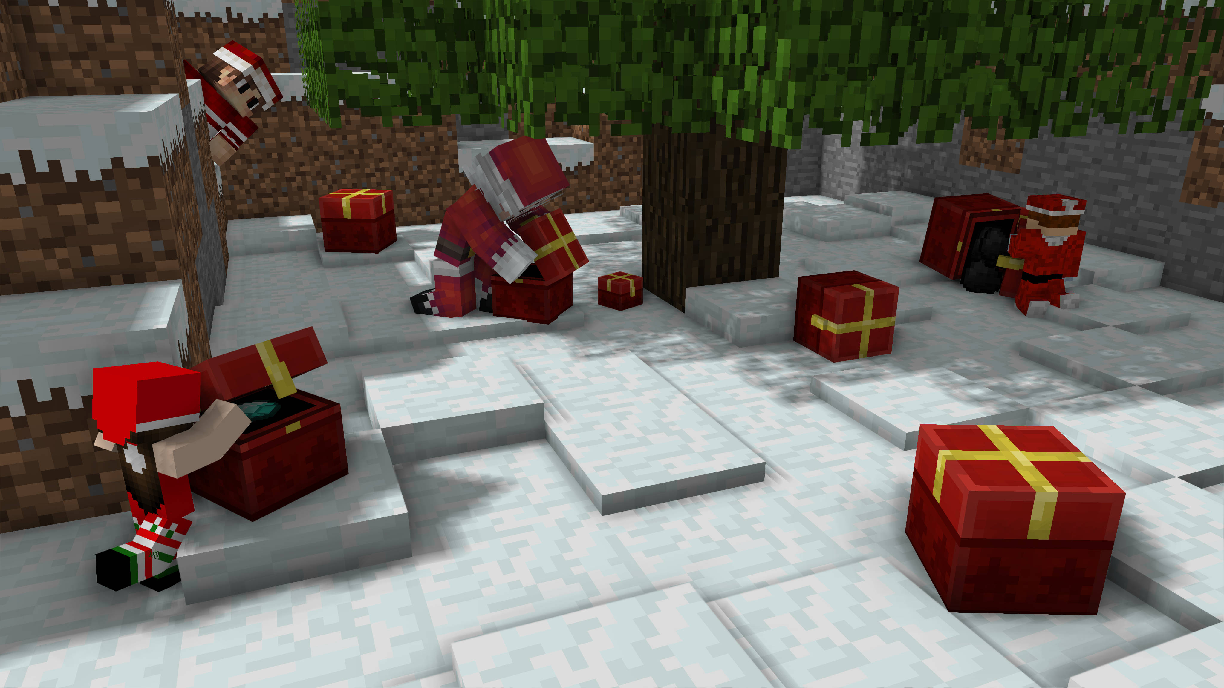 Feliz Navidad Minecraft en Movimiento Fondos de pantalla