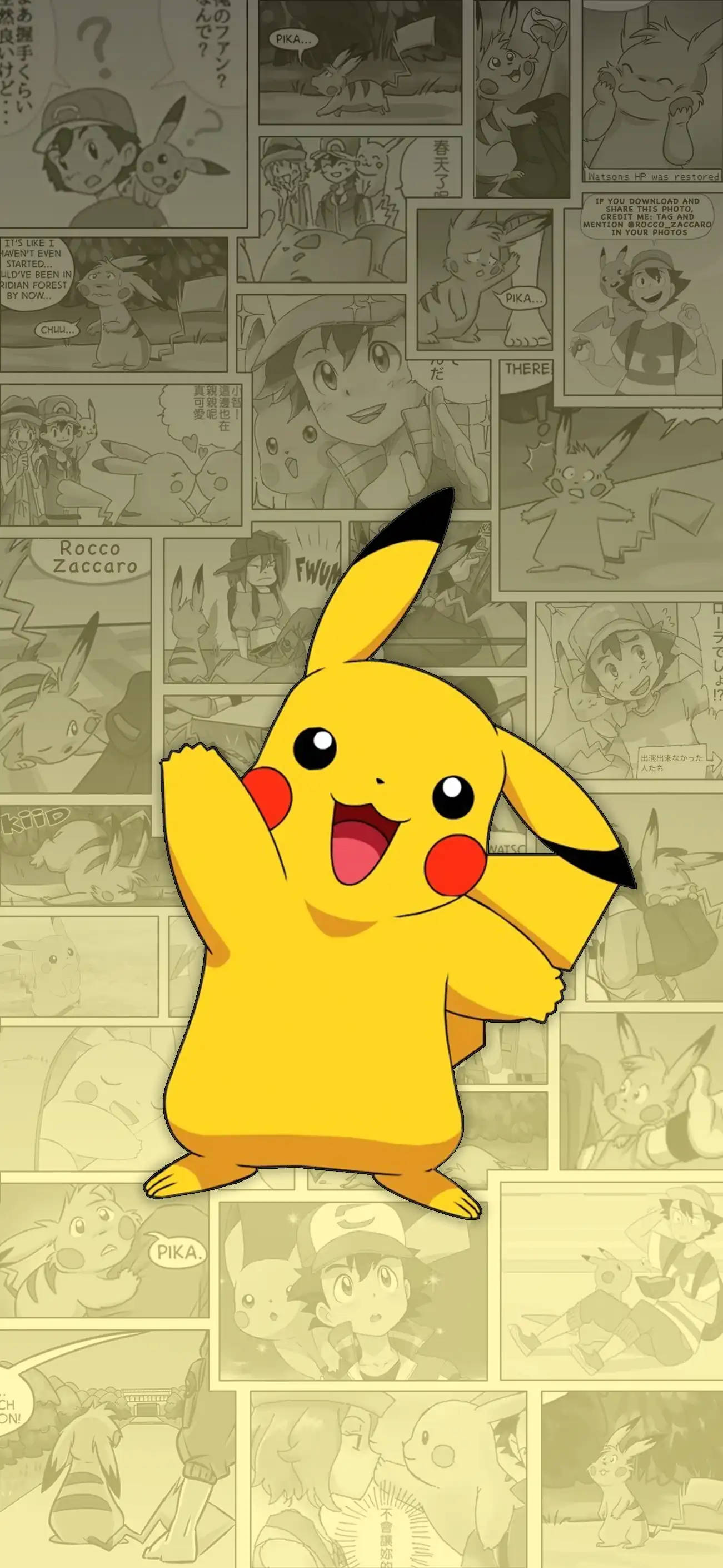 Feliz Pikachu iPhone Fondos de pantalla