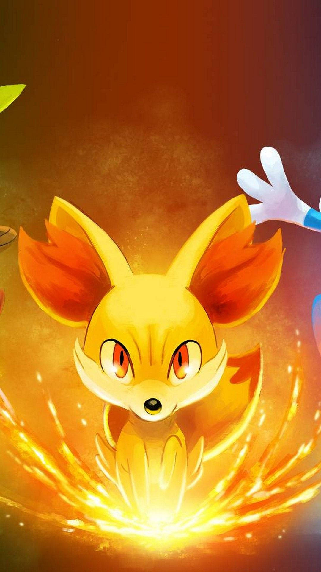 Fennekin Ardiente Pokémon iPhone Fondos de pantalla