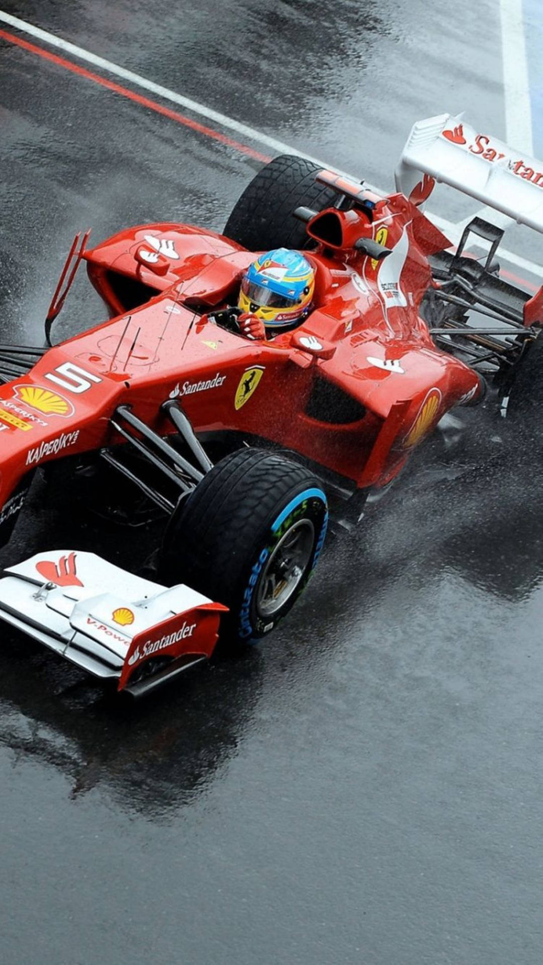 Fernando Alonso en Teléfono Rojo de Ferrari Fondos de pantalla