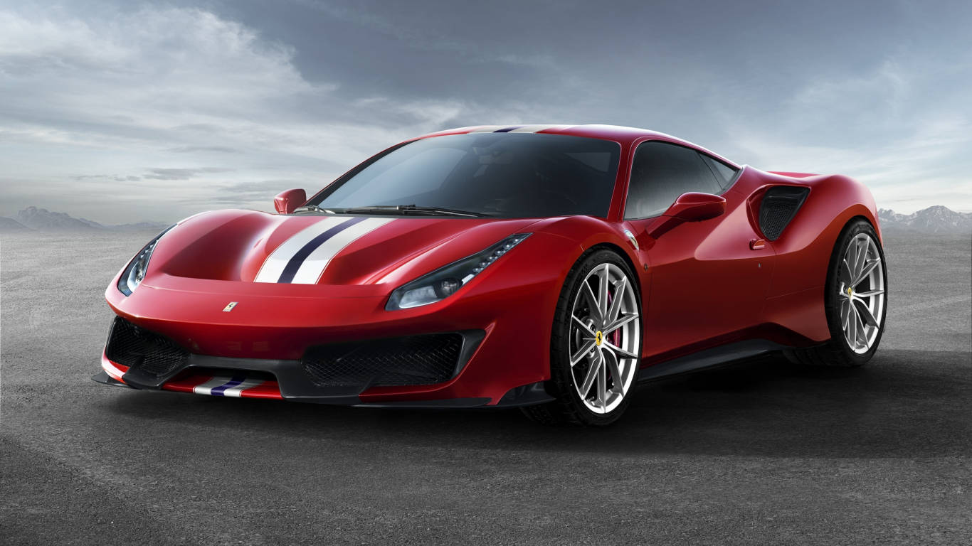 Ferrari 488 Pista en el Desierto 1366x768 HD Fondos de pantalla