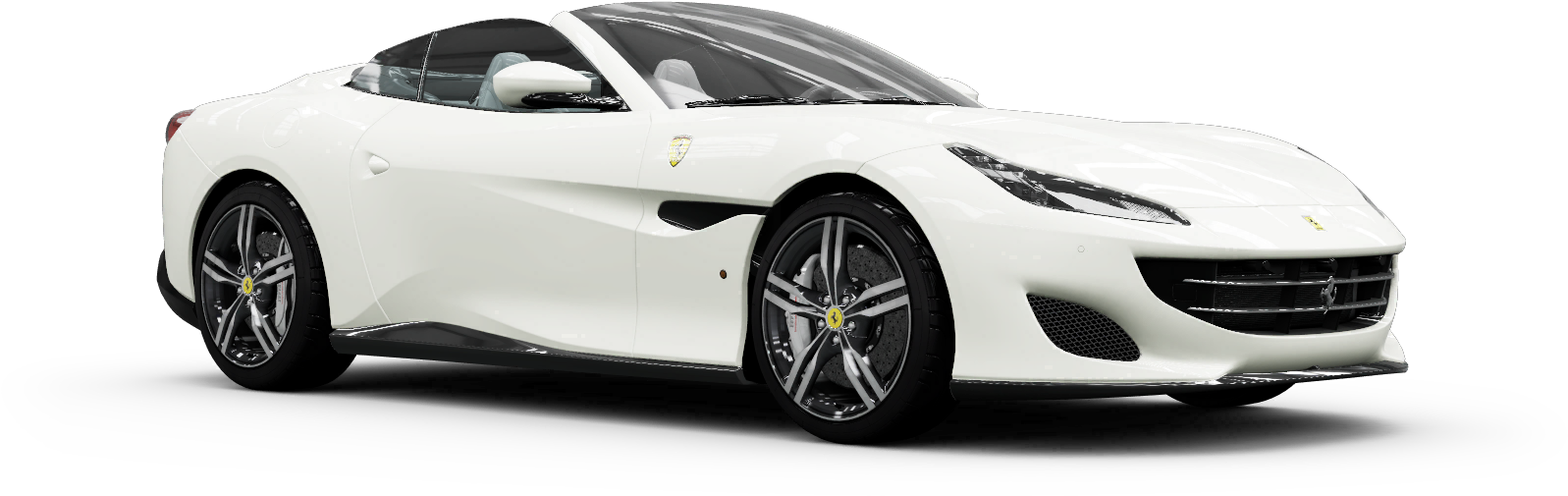 Ferrari convertible blanco vista lateral Fondos de pantalla