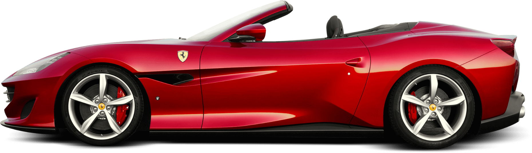 Ferrari convertible rojo vista lateral Fondos de pantalla