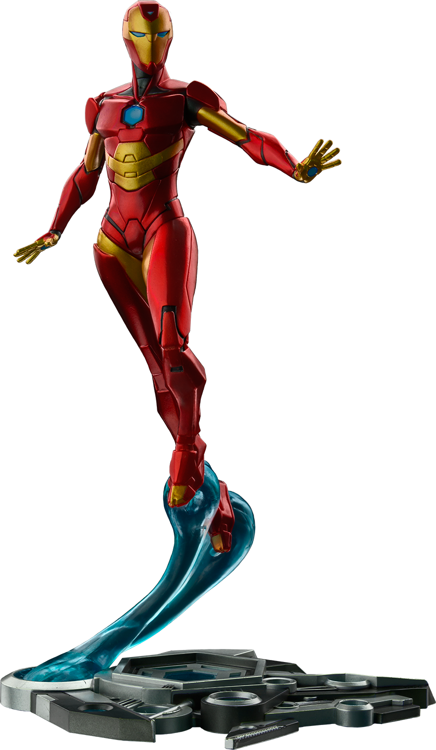 Figura de Iron Man en pose dinámica Fondos de pantalla