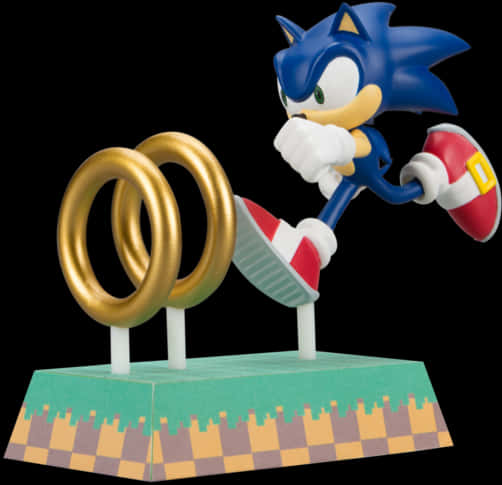 Figura de Sonic con anillos dorados Fondos de pantalla