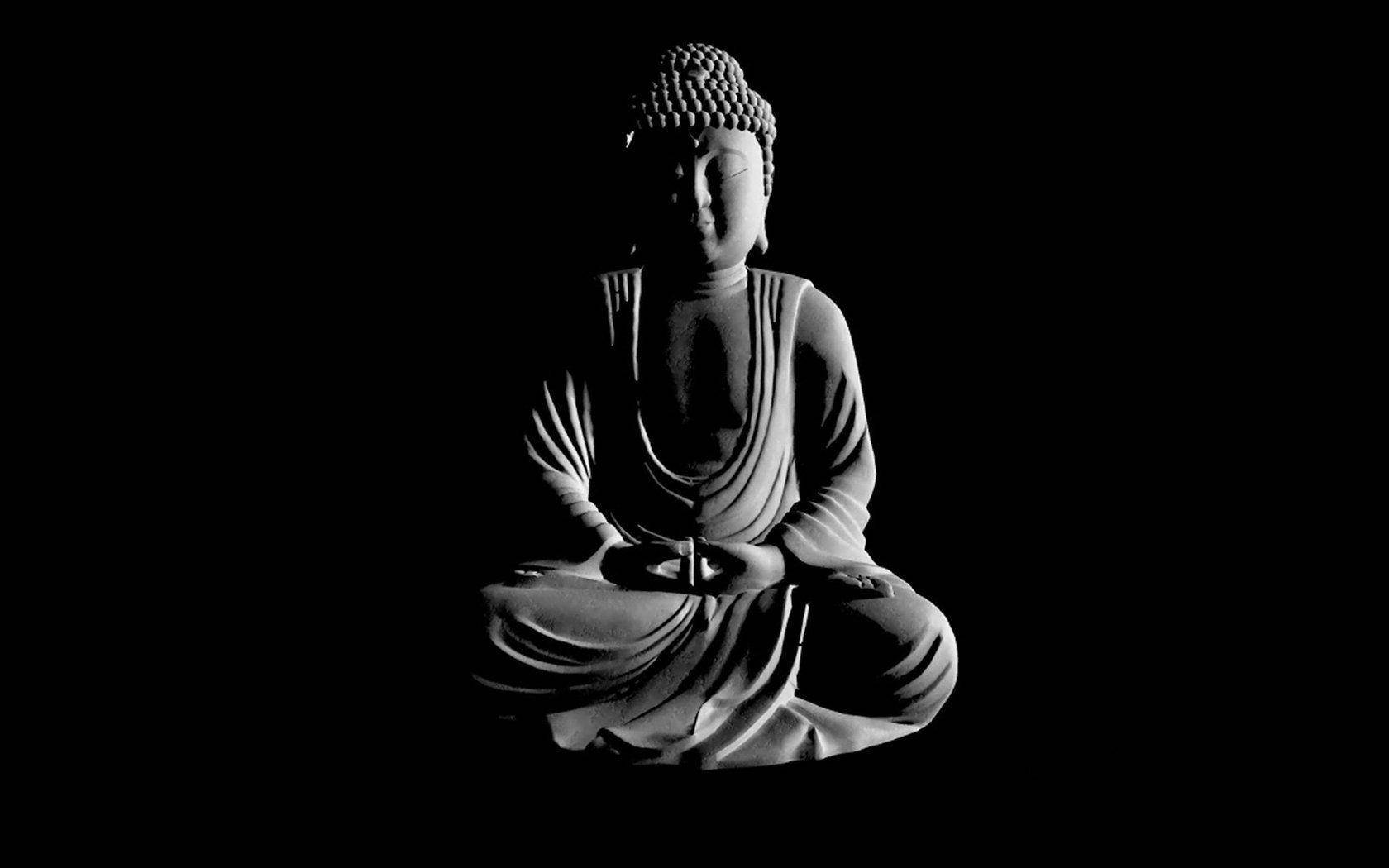 Figurilla gris 3D de Buda Fondos de pantalla