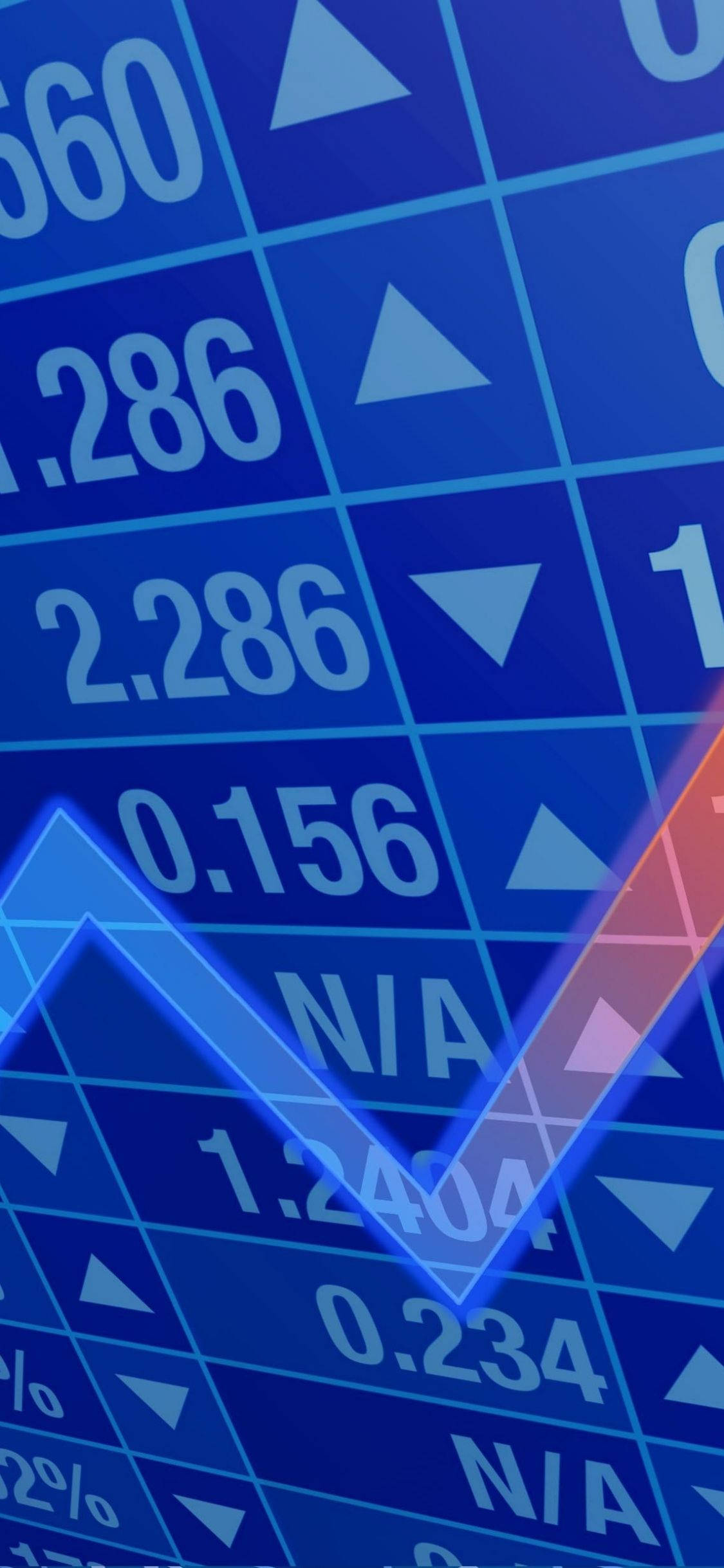 Flechas hacia arriba y abajo del mercado de valores Fondos de pantalla