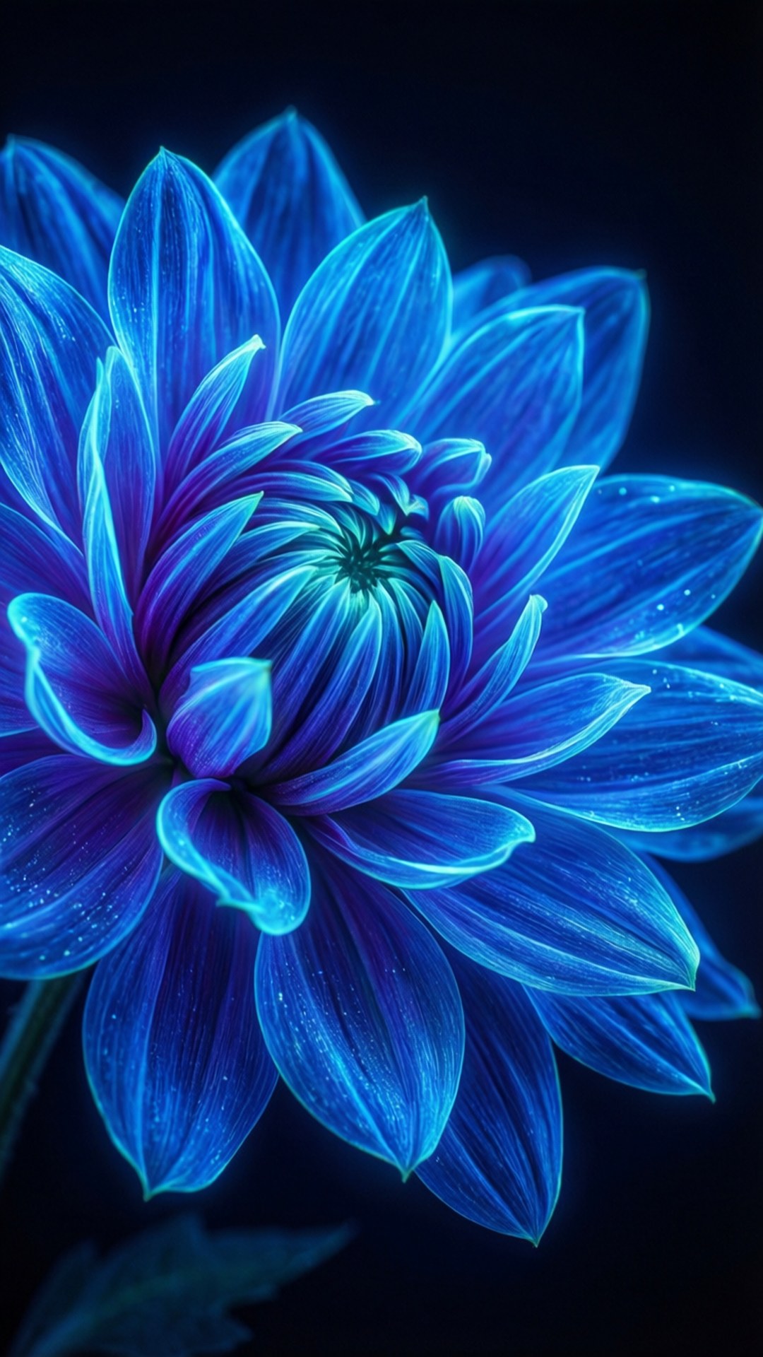 Flor Azul Brillante Fondos de pantalla