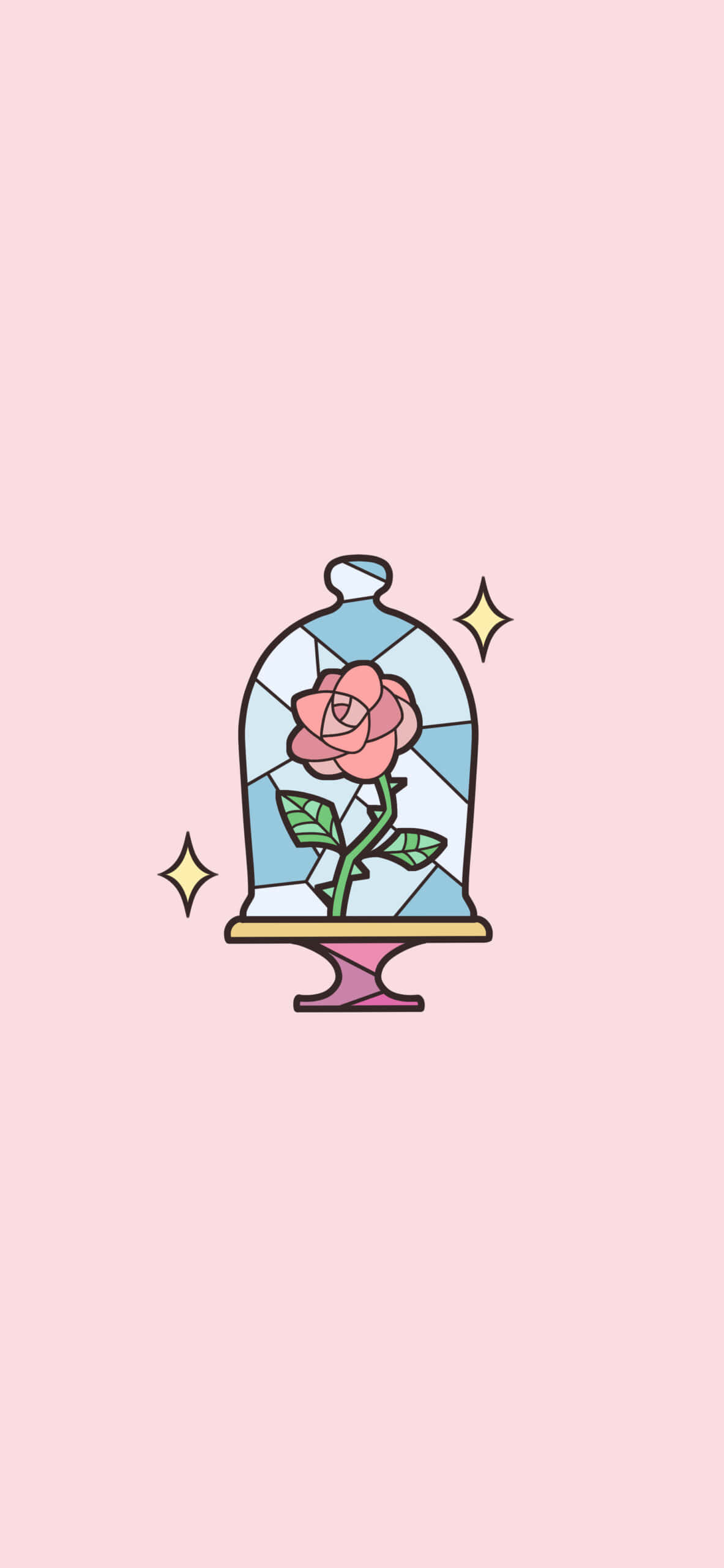 Flor Estética de Rosa Rosada Dentro de un Vidrio Fondos de pantalla