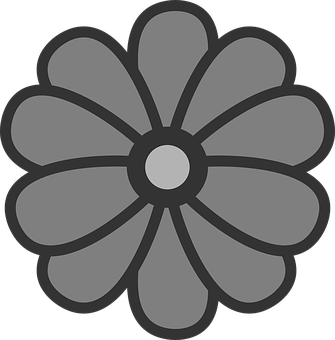 Flor gris estilizada gráfica Fondos de pantalla