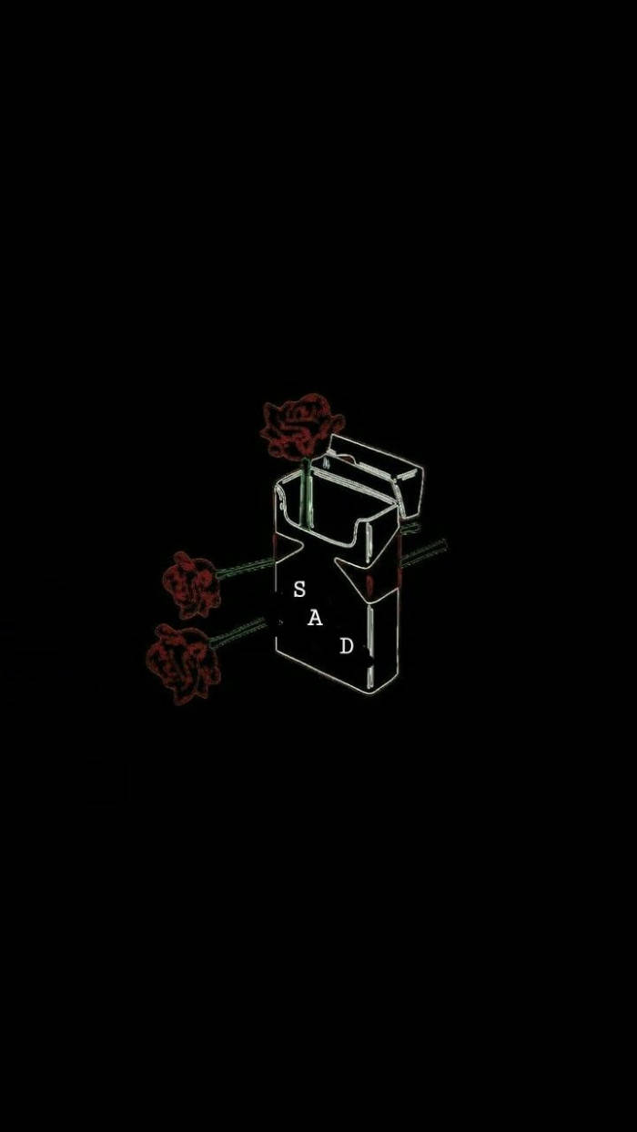 Flor psicodélica oscura en cajetilla de cigarrillos Fondos de pantalla