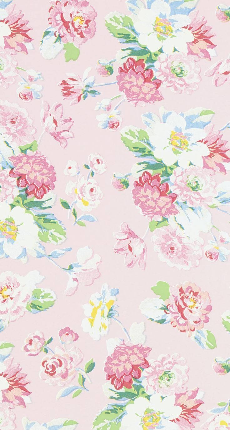 Flores Blancas y Rosadas Floral iPhone Fondos de pantalla