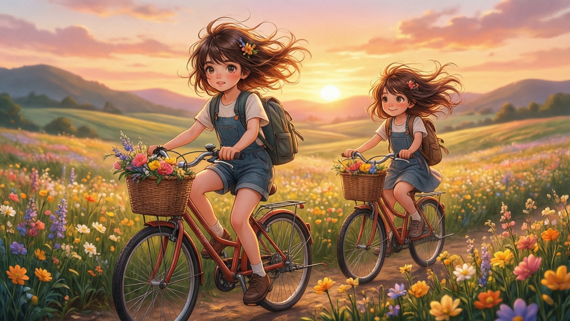 Flores en Bicicleta Fondos de pantalla