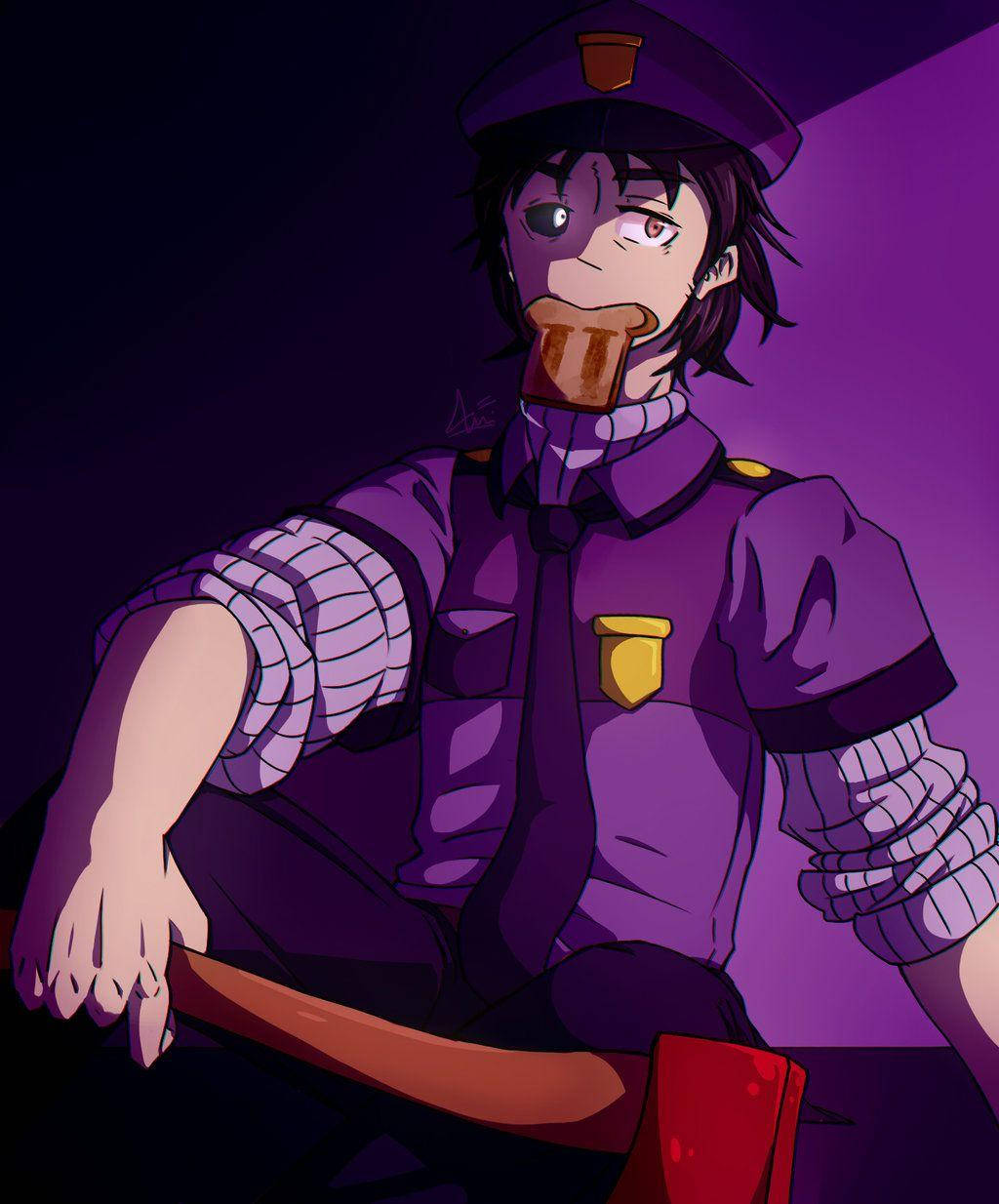FNAF Chico Púrpura Anime Fanart Fondos de pantalla
