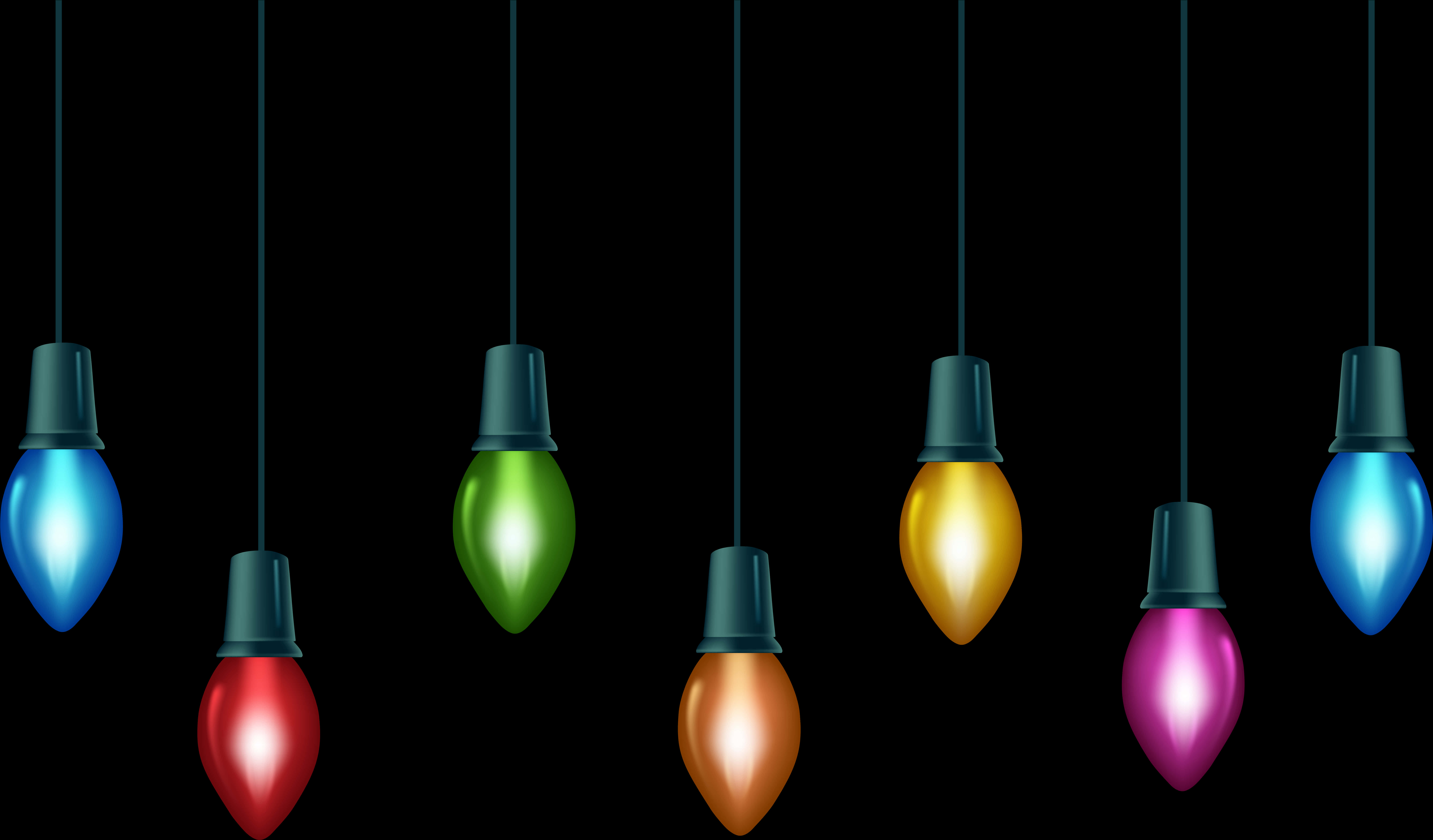Focos navideños de colores Fondos de pantalla