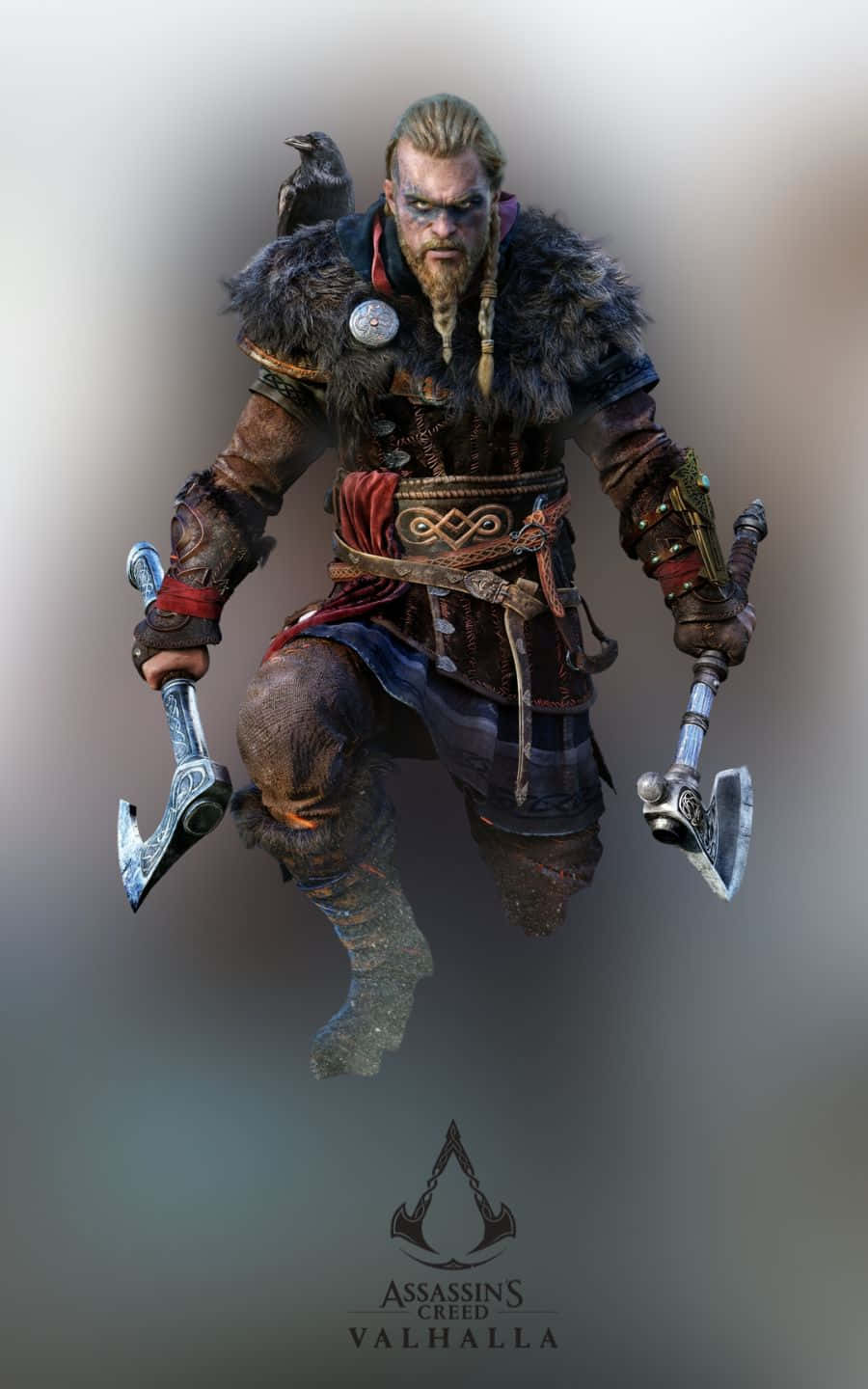 Fondo 1440p de Assassin's Creed Valhalla con Diseño del Protagonista Masculino Fondos de pantalla