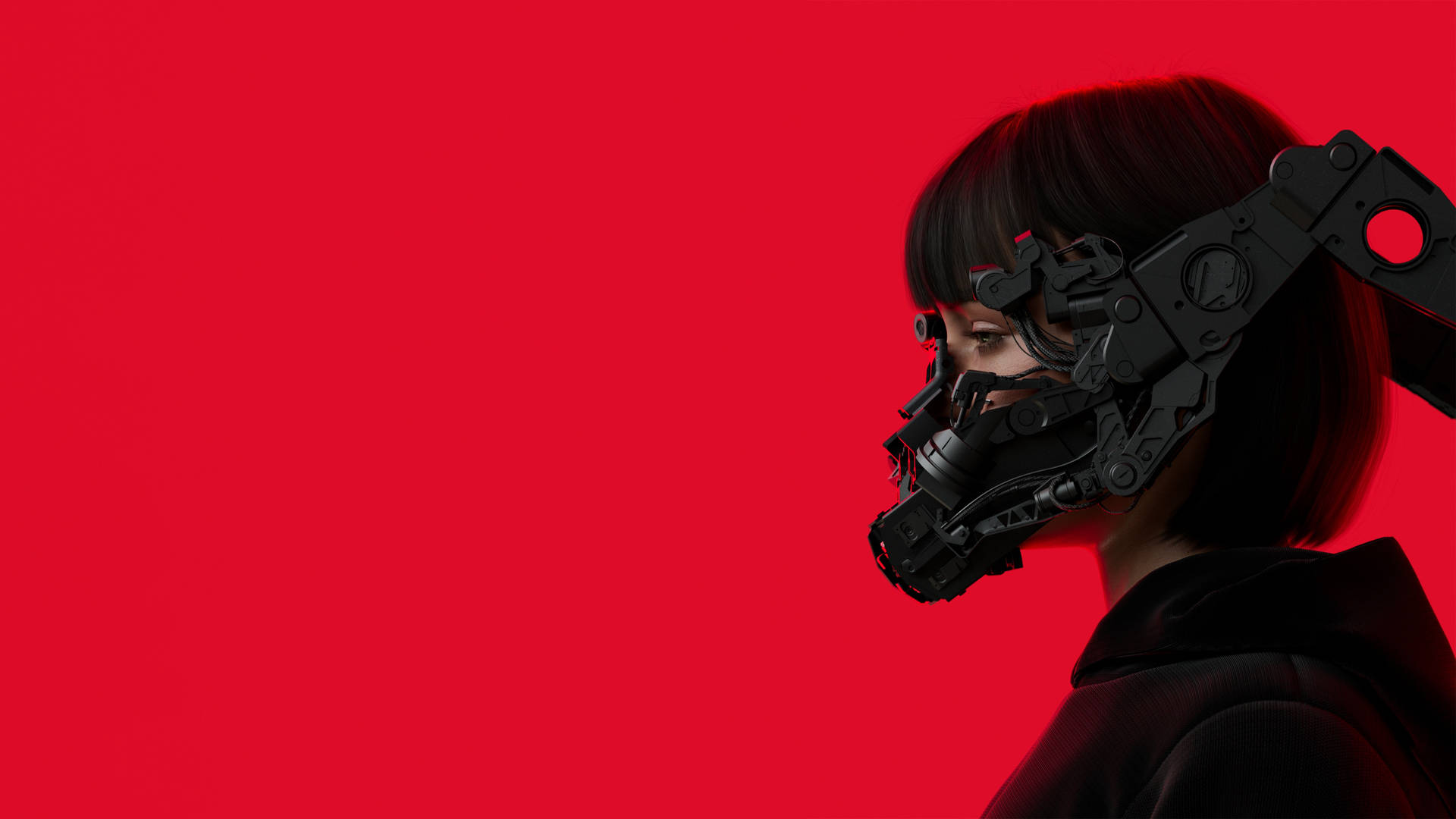 Fondo 4K Cyberpunk Rojo y Negro Fondos de pantalla