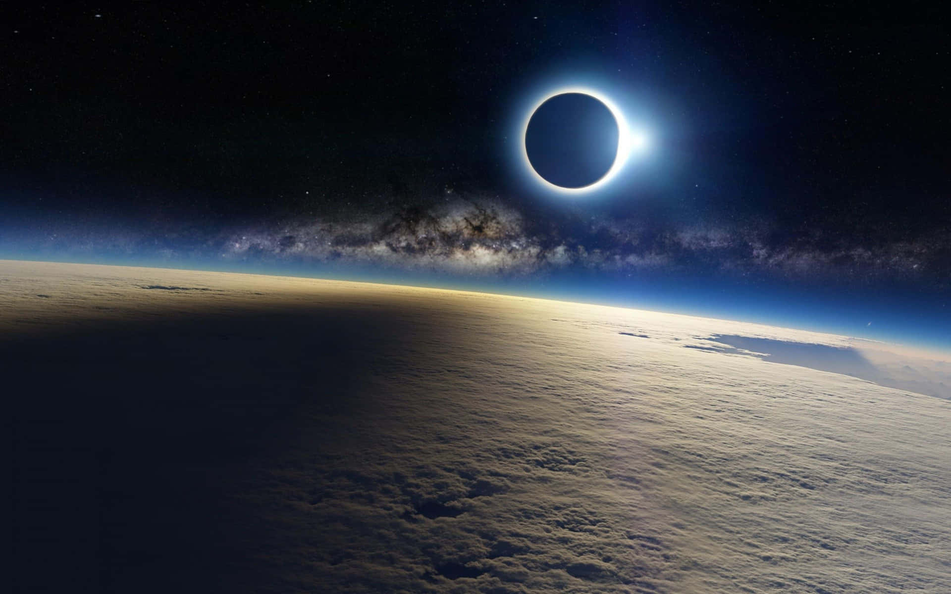 Fondo 4K de Eclipse Solar en el Espacio Fondos de pantalla