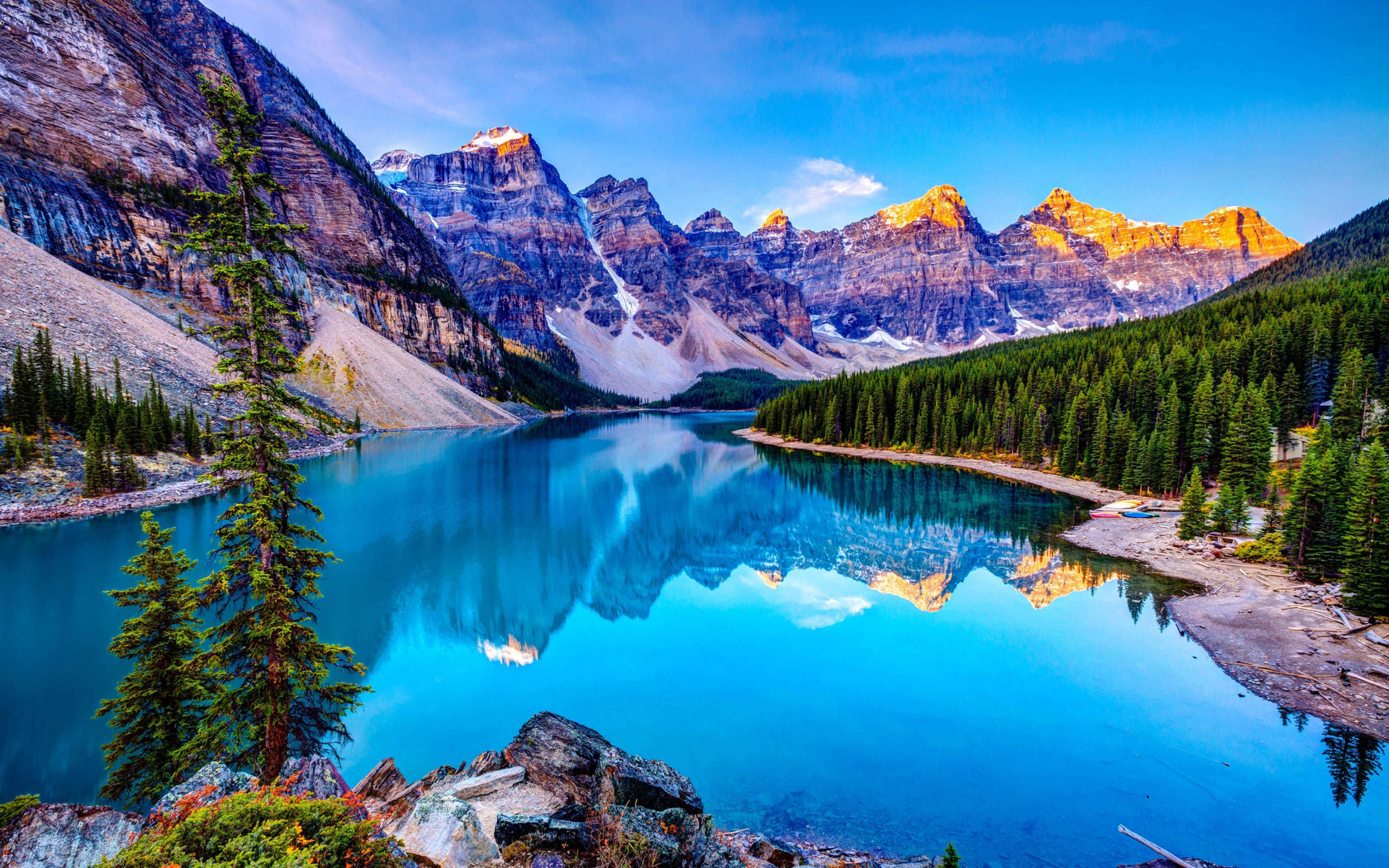 Fondo 4K del Parque Nacional Banff, Alberta, Canadá Fondos de pantalla